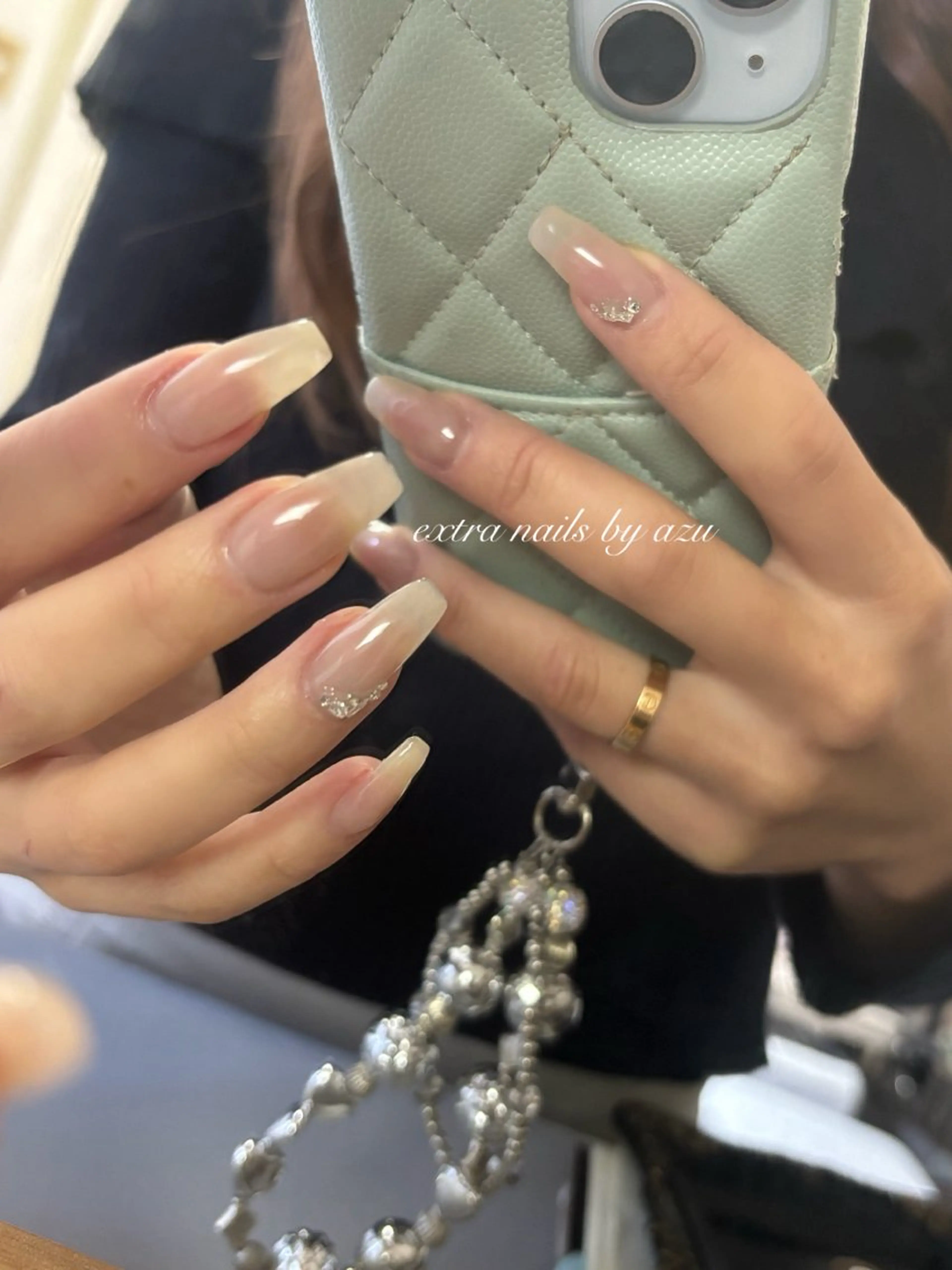 ネイル アートネイル ストーンネイル ハンドネイル extranails ／lemellaのネイルデザイン