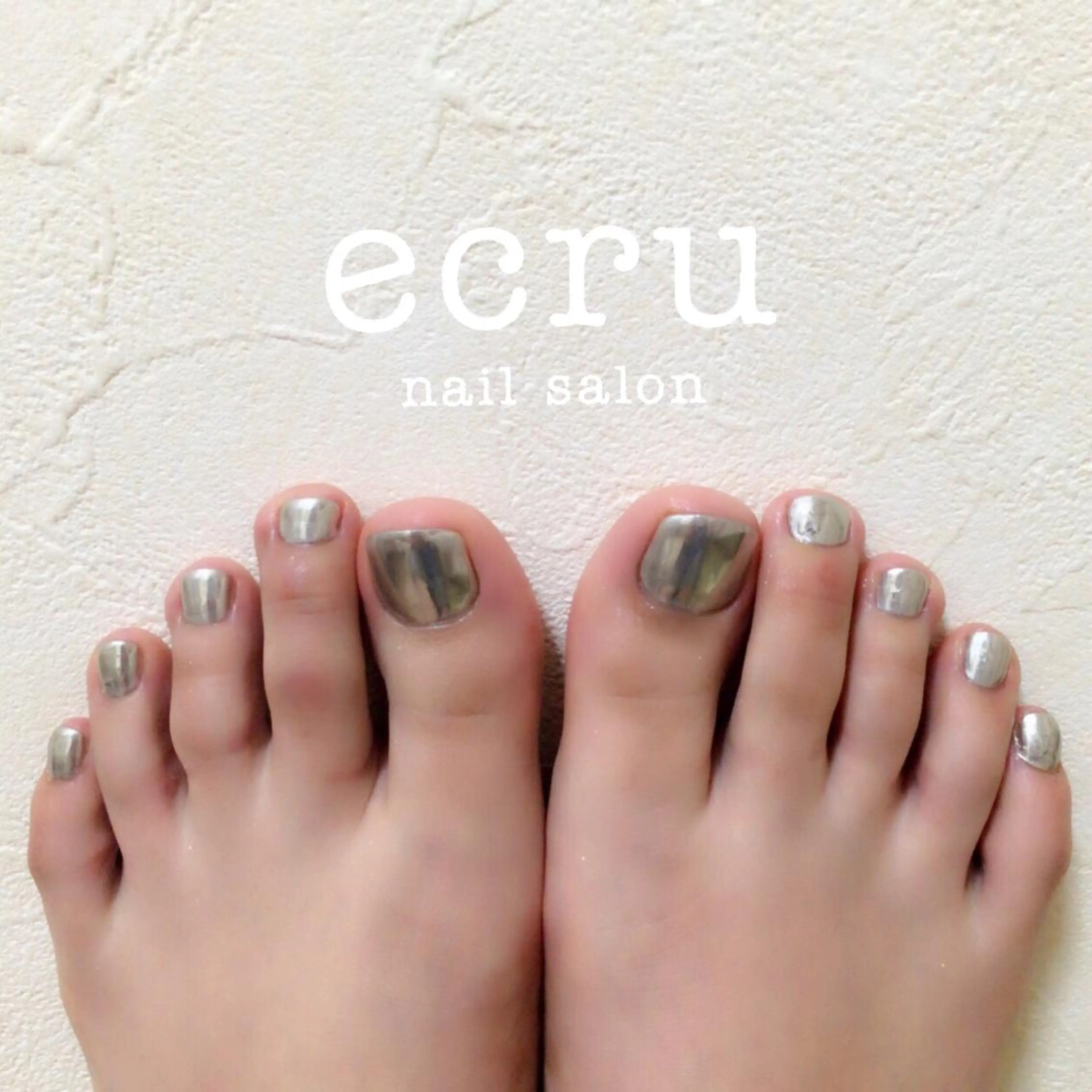 ネイル アートネイル ジェルネイル ミラーネイル ecru nail 長谷川まきのネイルデザイン