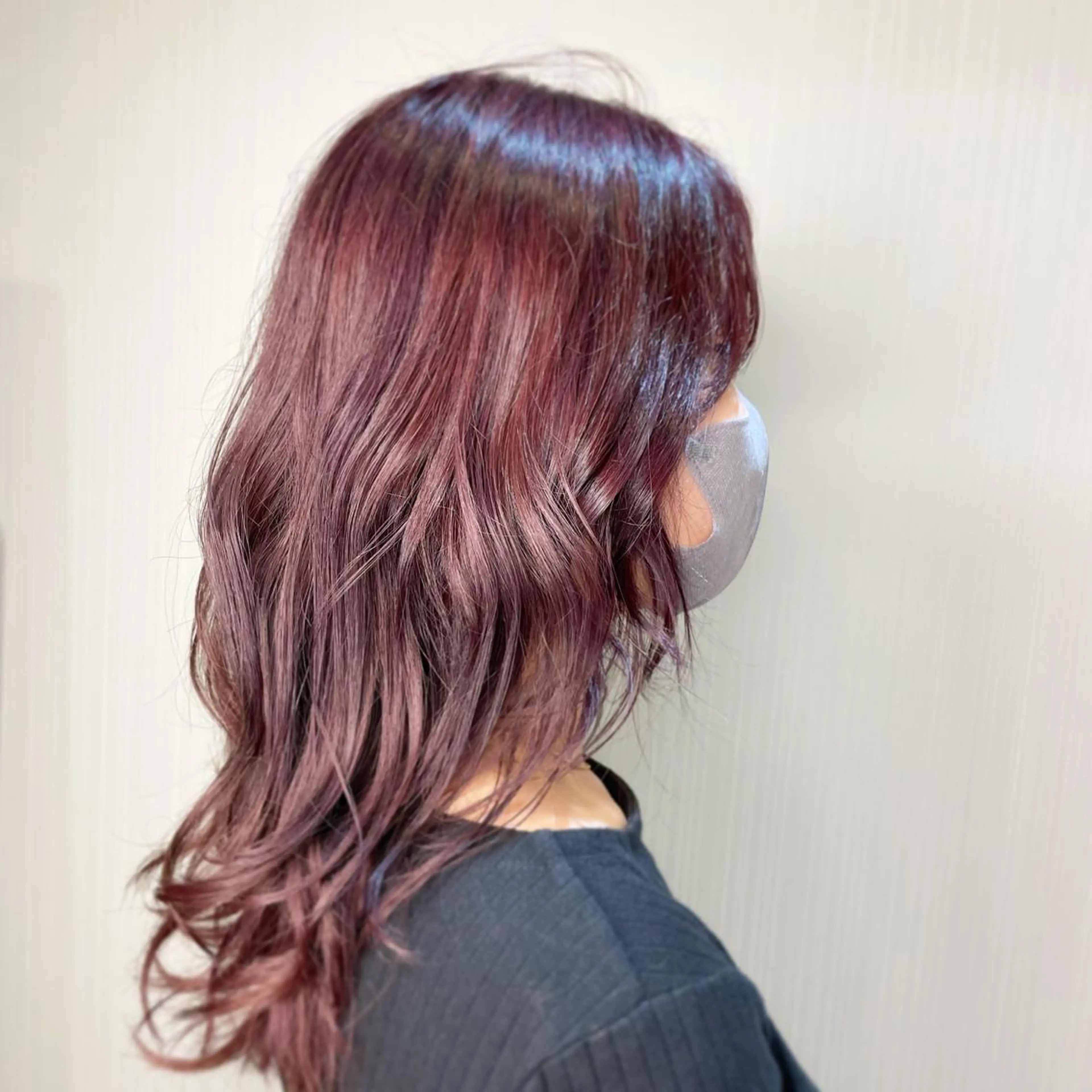 ミディアム カラー カシス ふるはし みなのヘアスタイル