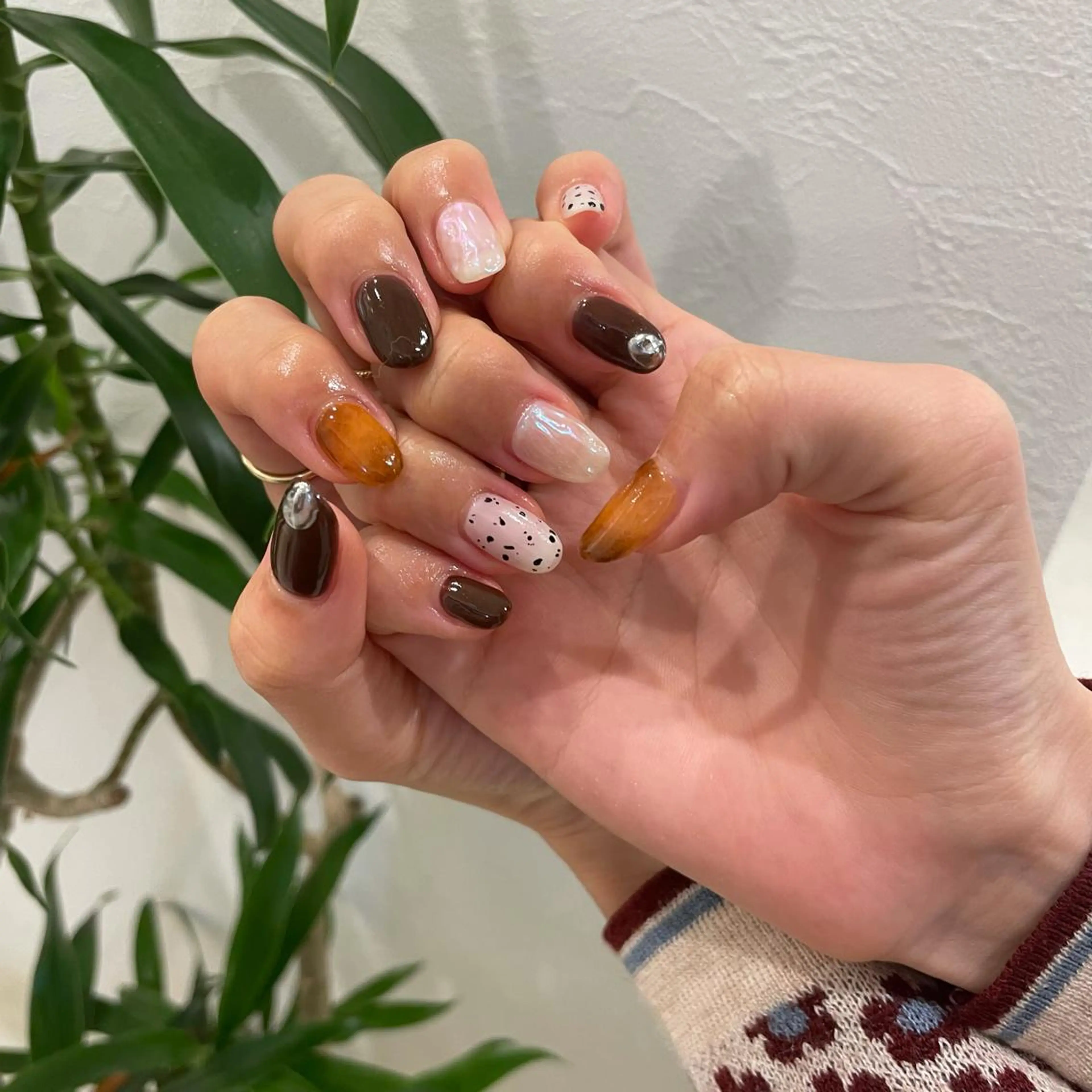 ネイル 持ち込み ニュアンスネイル ハンドネイル MIUNail YUMIのネイルデザイン