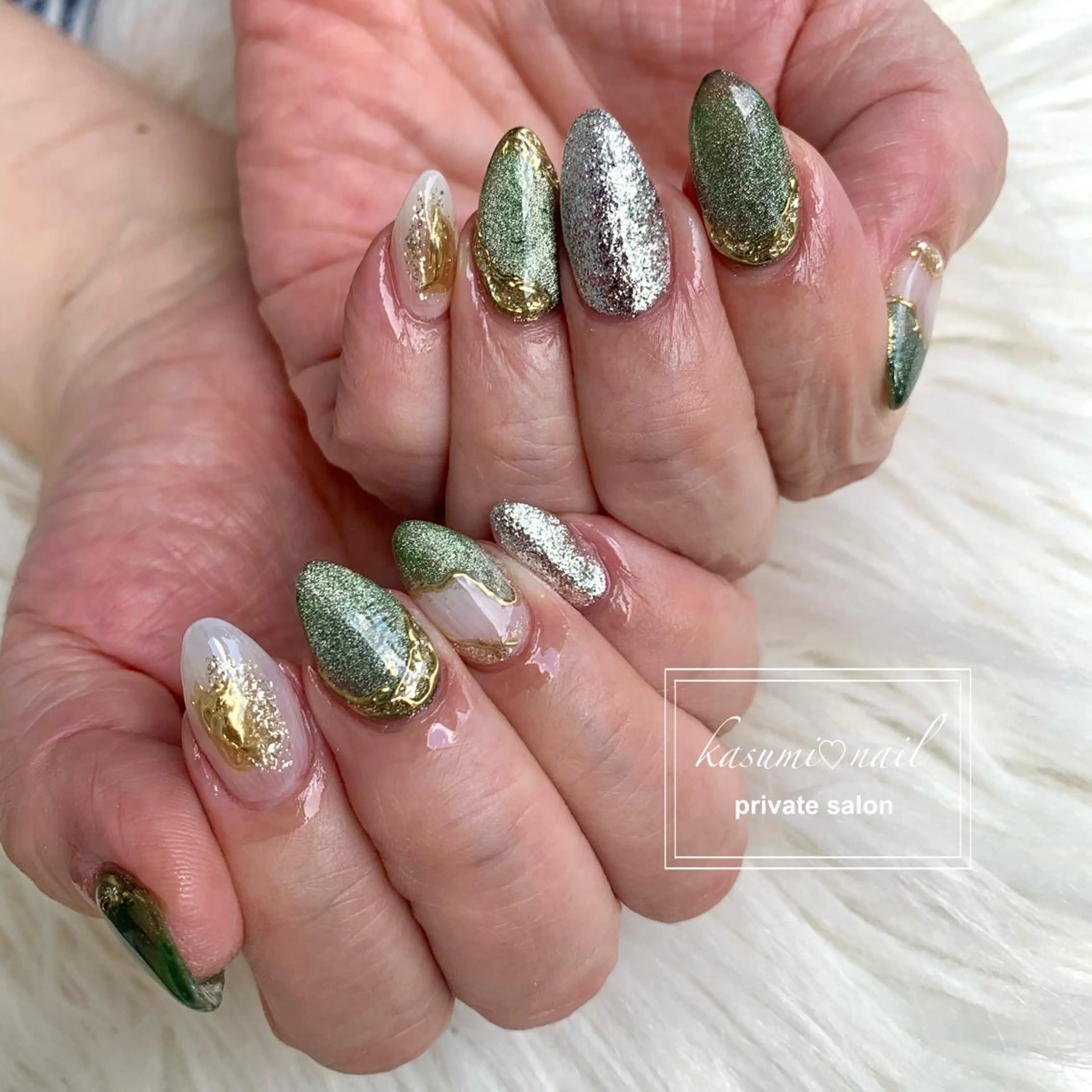 ネイル アートネイル フットネイル フレンチネイル ロングネイル マグネットネイル KASUMI♡ Nailのネイルデザイン