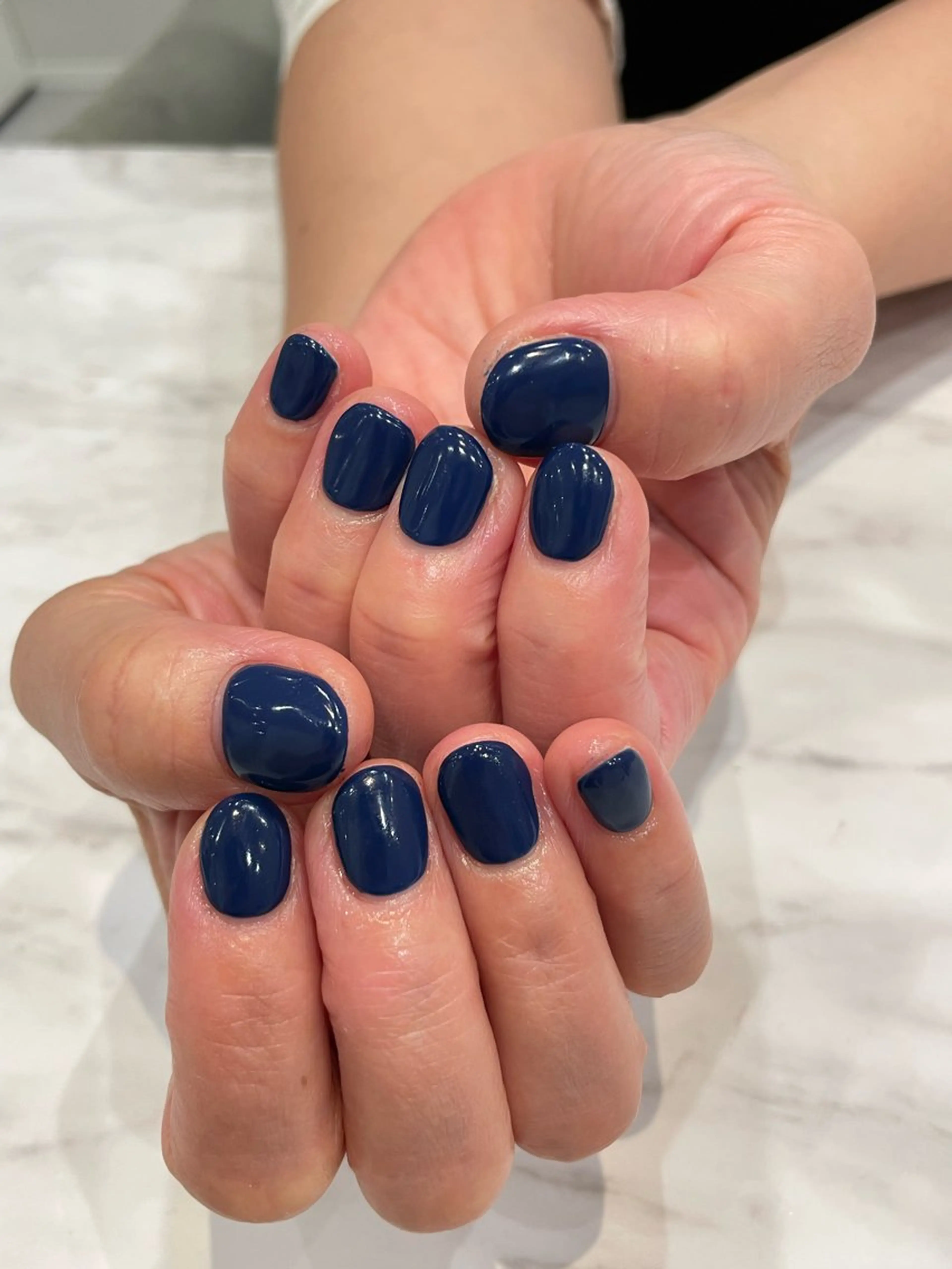 ネイル ブルー ワンカラーネイル Liora所属・nail mnのネイルデザイン