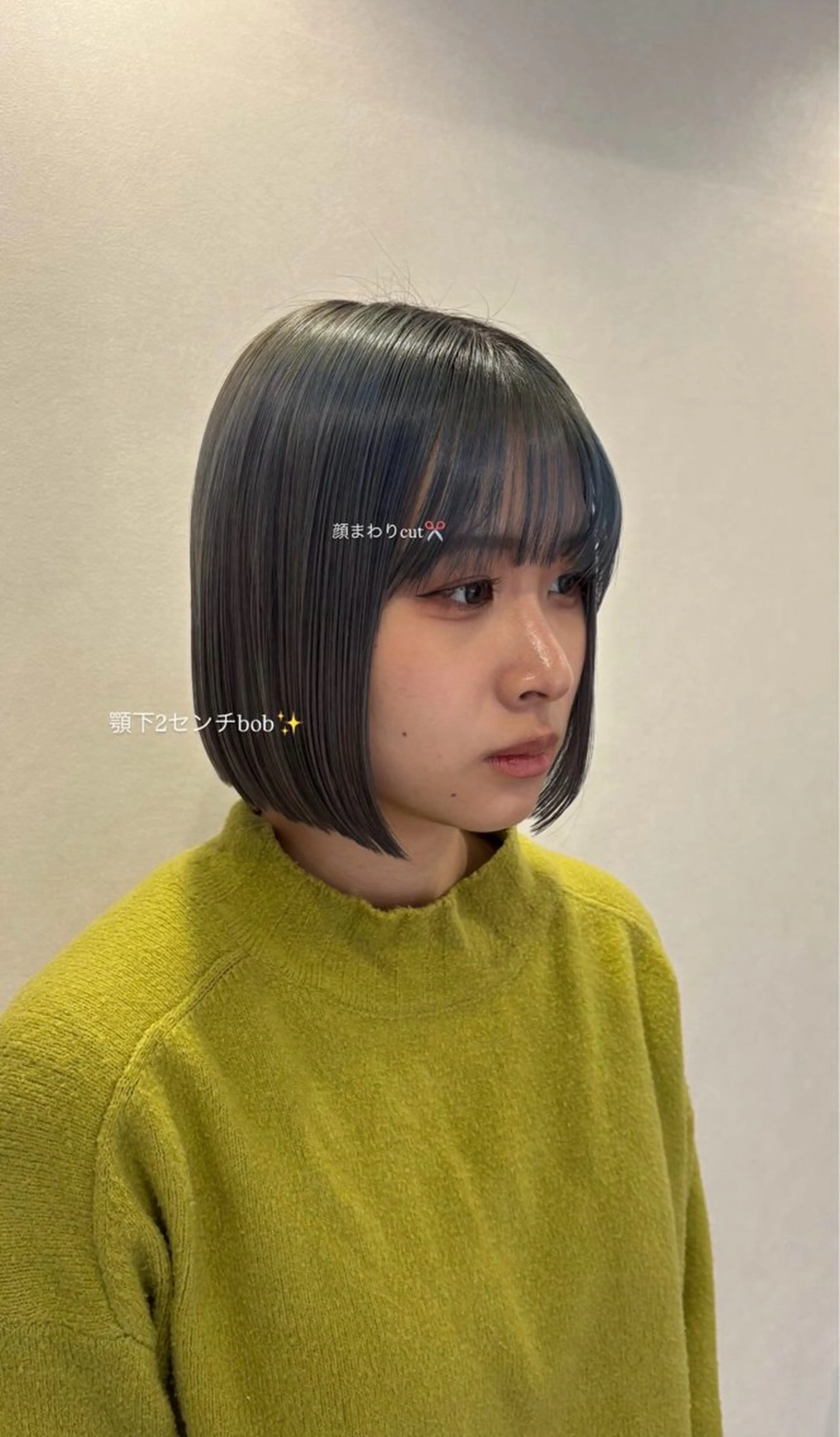 ショート 切りっぱなしボブ ボブ カット ヘアカラー 坂本奈都美 🎀のヘアスタイル