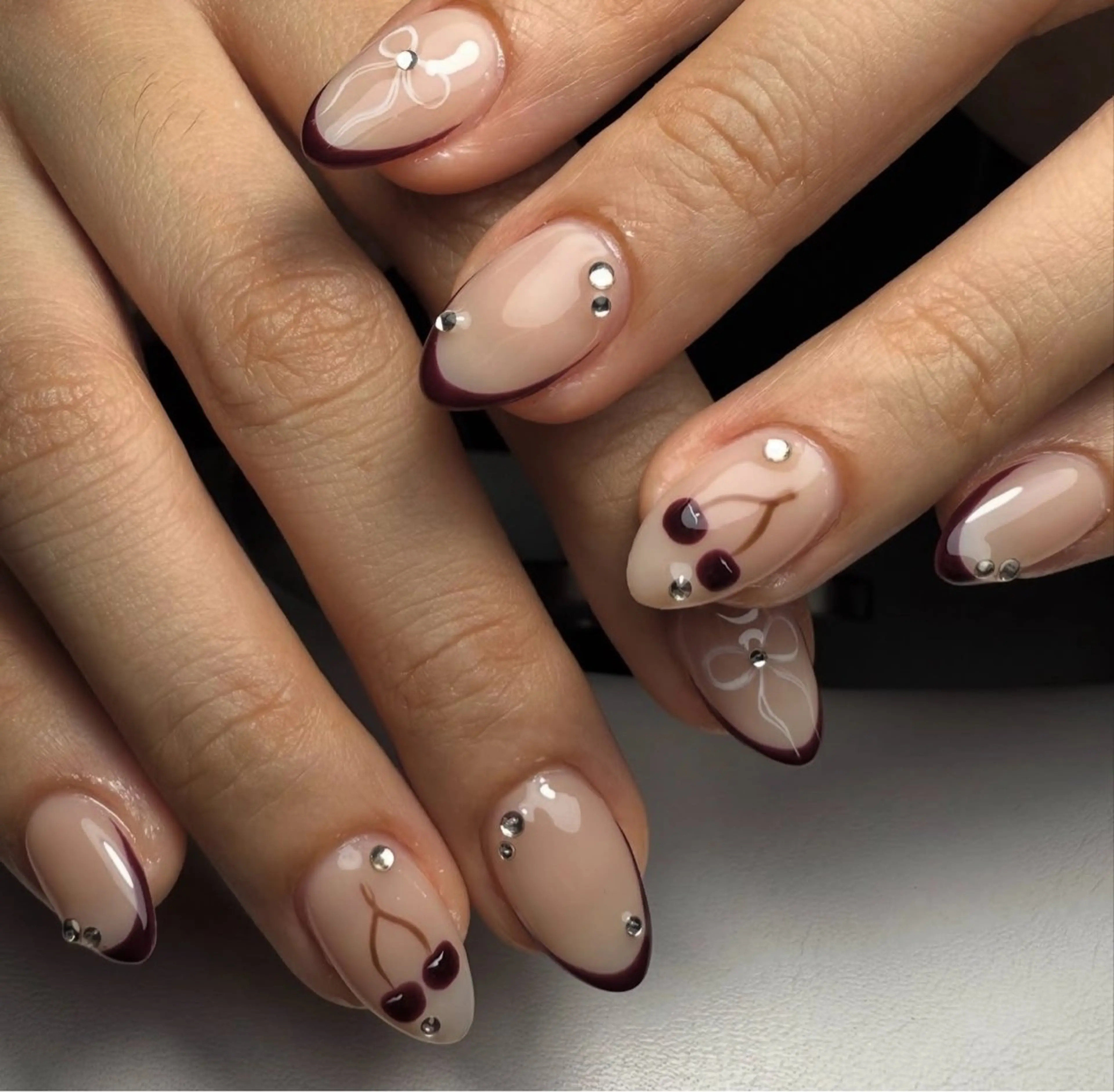 ネイル 韓国ネイル 持ち込み ニュアンスネイル ネイルチップ ハンドネイル TABI ANA.CHUOのネイルデザイン