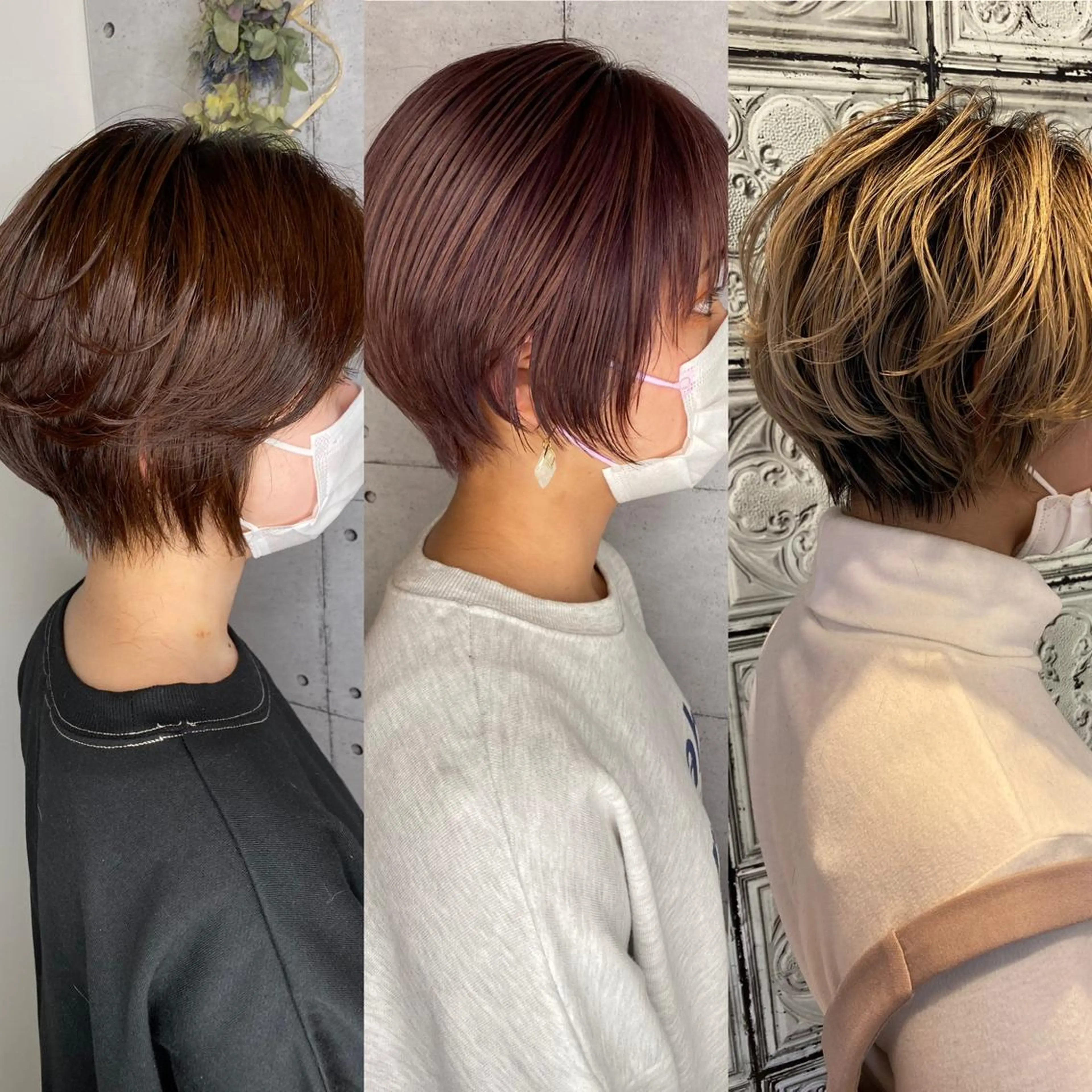 ショート カラー ヘアアレンジ くびれヘア ショートヘア ❣️レイヤーカット ❣️渡部晃輝のヘアスタイル