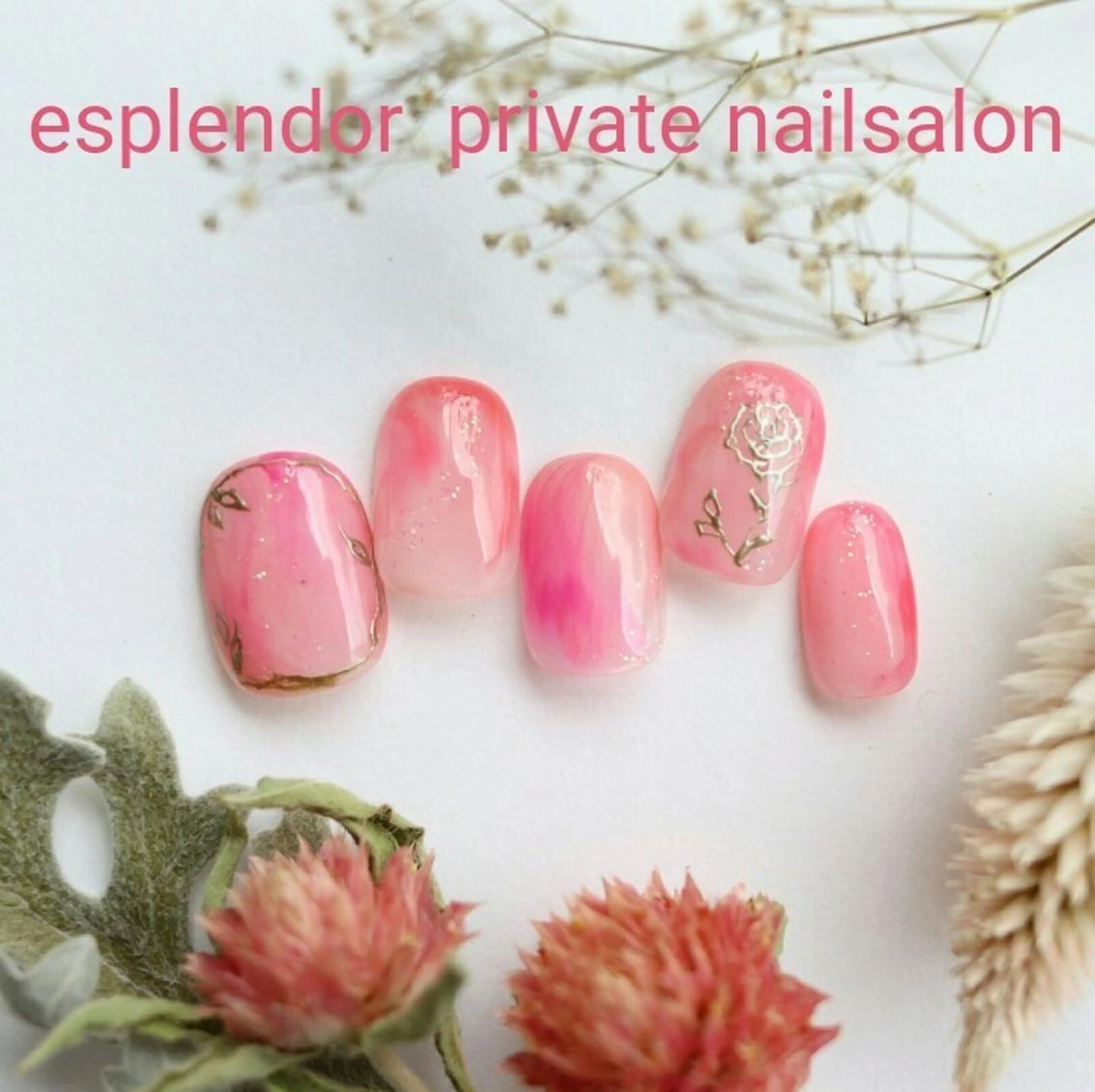 ネイル ニュアンスネイル ピンク 春ネイル esplendor  小野寺のネイルデザイン