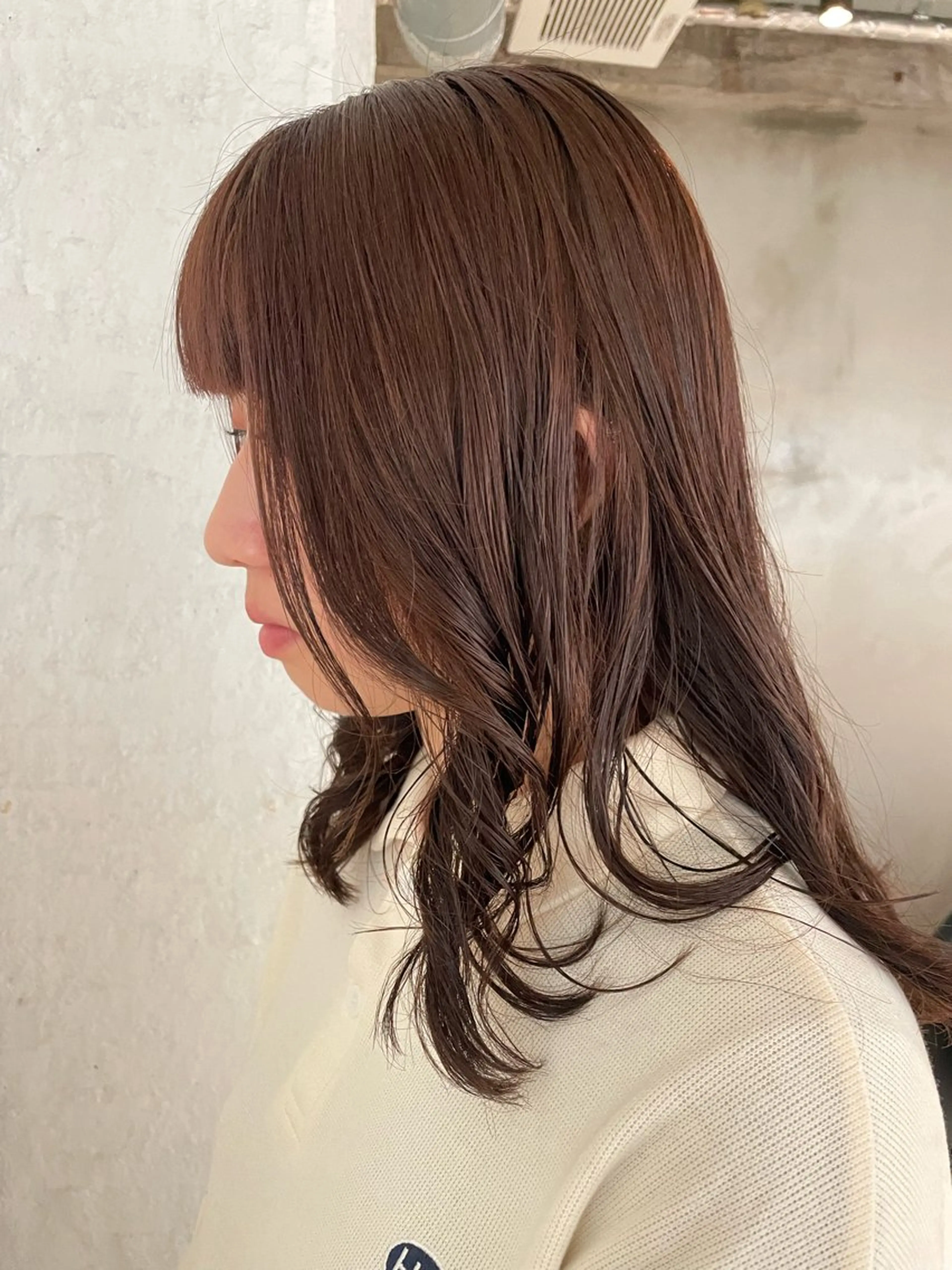 セミロング カラー セミロングパーマ ユウナ🎀レイヤー/ 暖色カラーのヘアスタイル