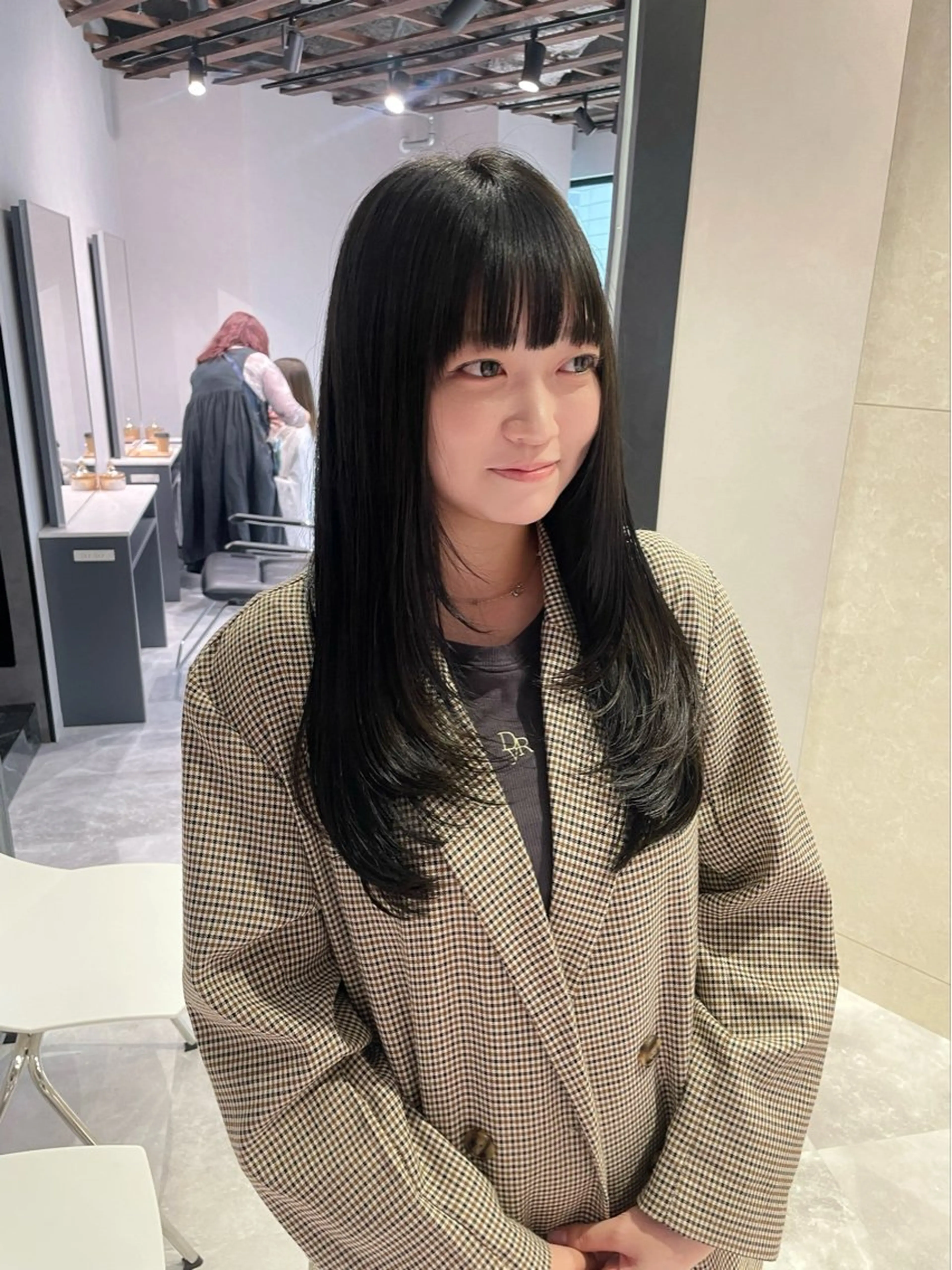 ロング レイヤーカット ワイドバング 細山田 りゅうせいのヘアスタイル