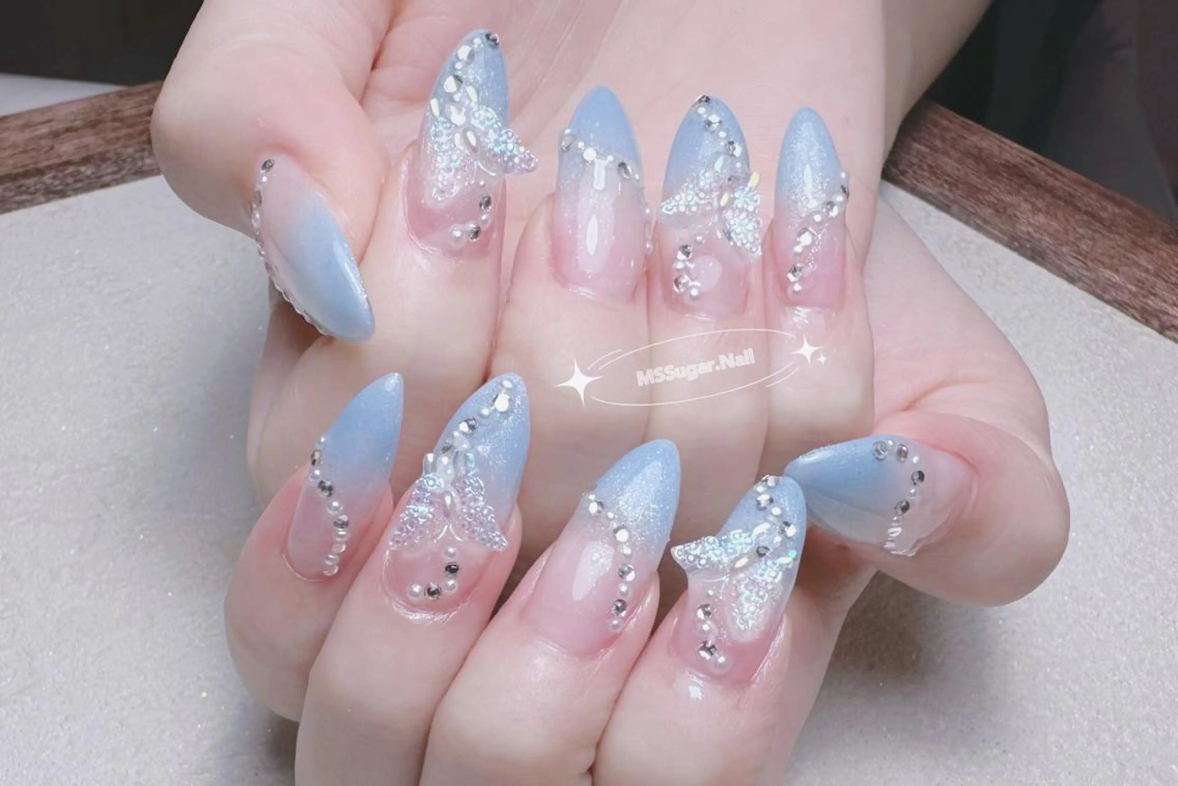 ネイル ロングネイル スカルプネイル ネイルチップ ワンホンネイル MSSugar Nailのネイルデザイン