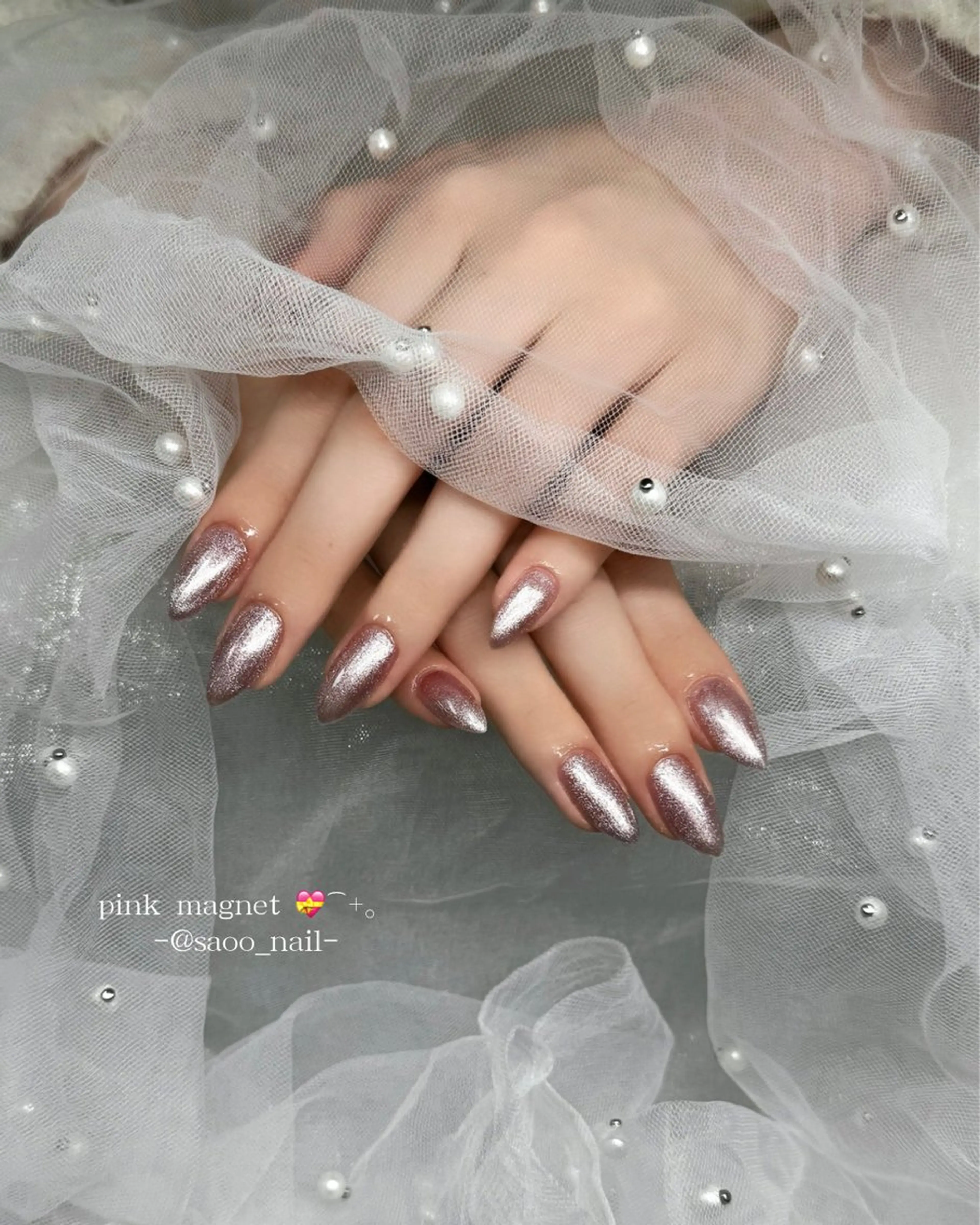 ネイル ハンドネイル 🎀sao🎀銀座 韓国/ワンホンネイルのネイルデザイン