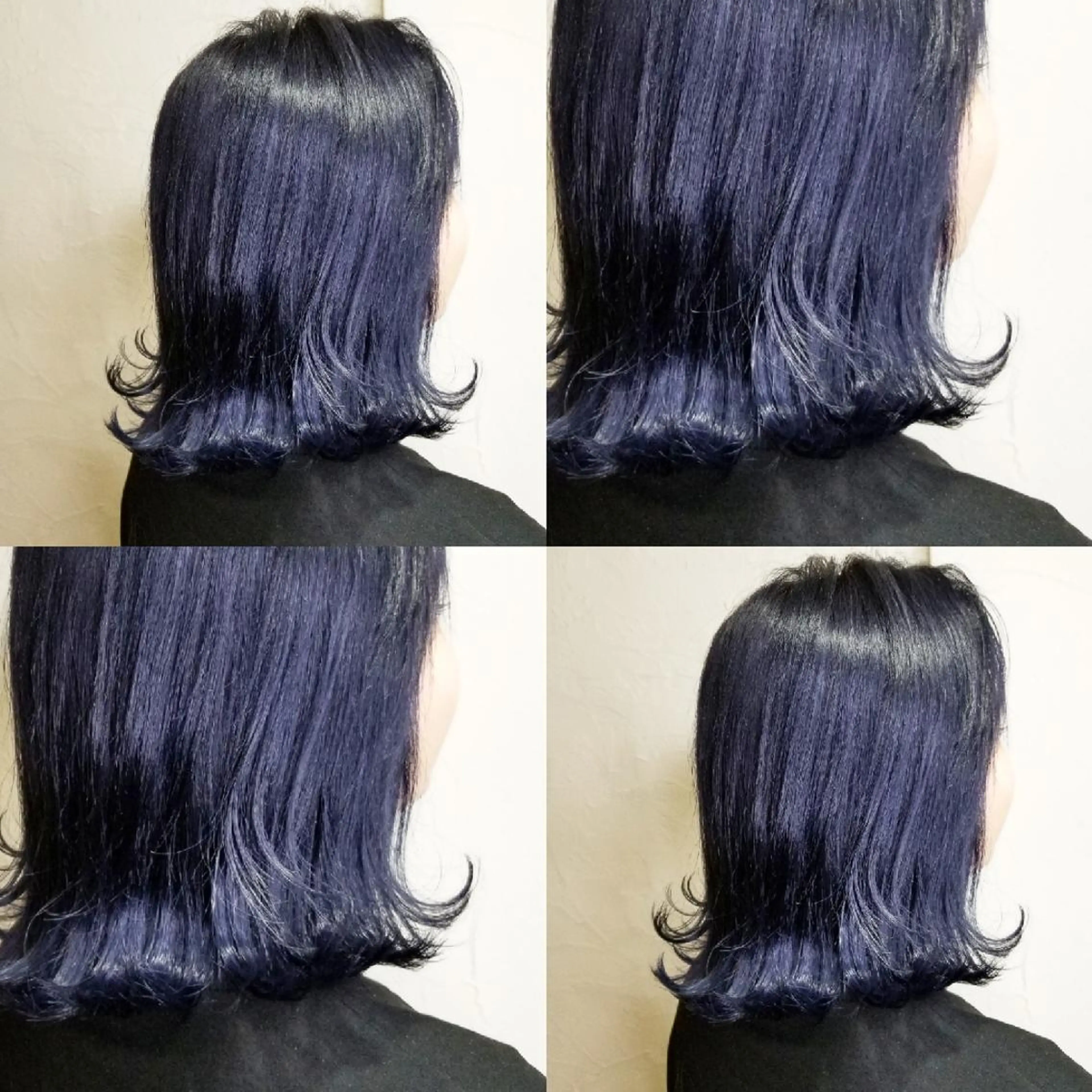 ミディアム ツヤ髪✨縮毛矯正 ハイトーンカラーのヘアスタイル