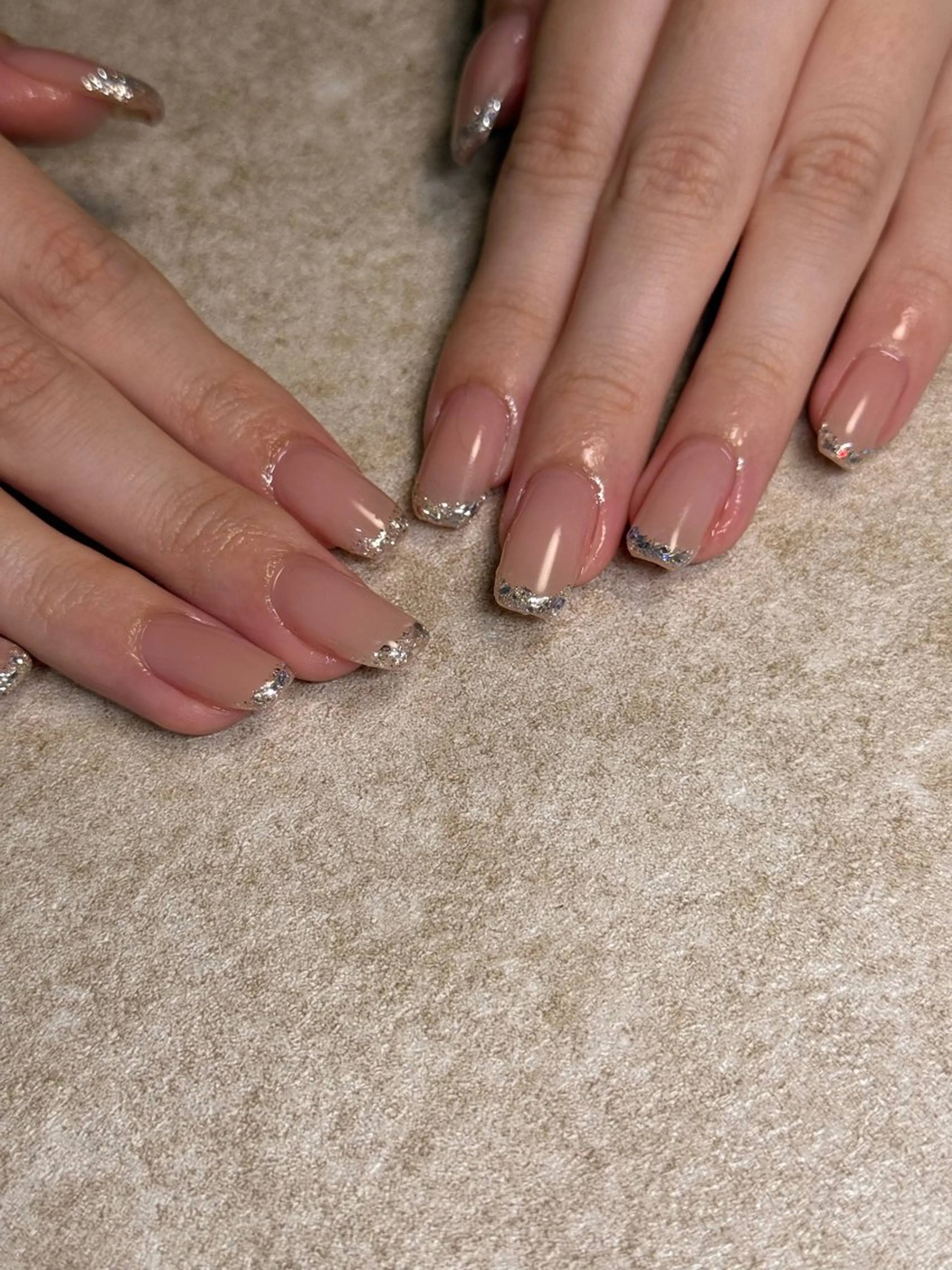 ネイル フレンチネイル ガラスフレンチ Bell Nailのネイルデザイン