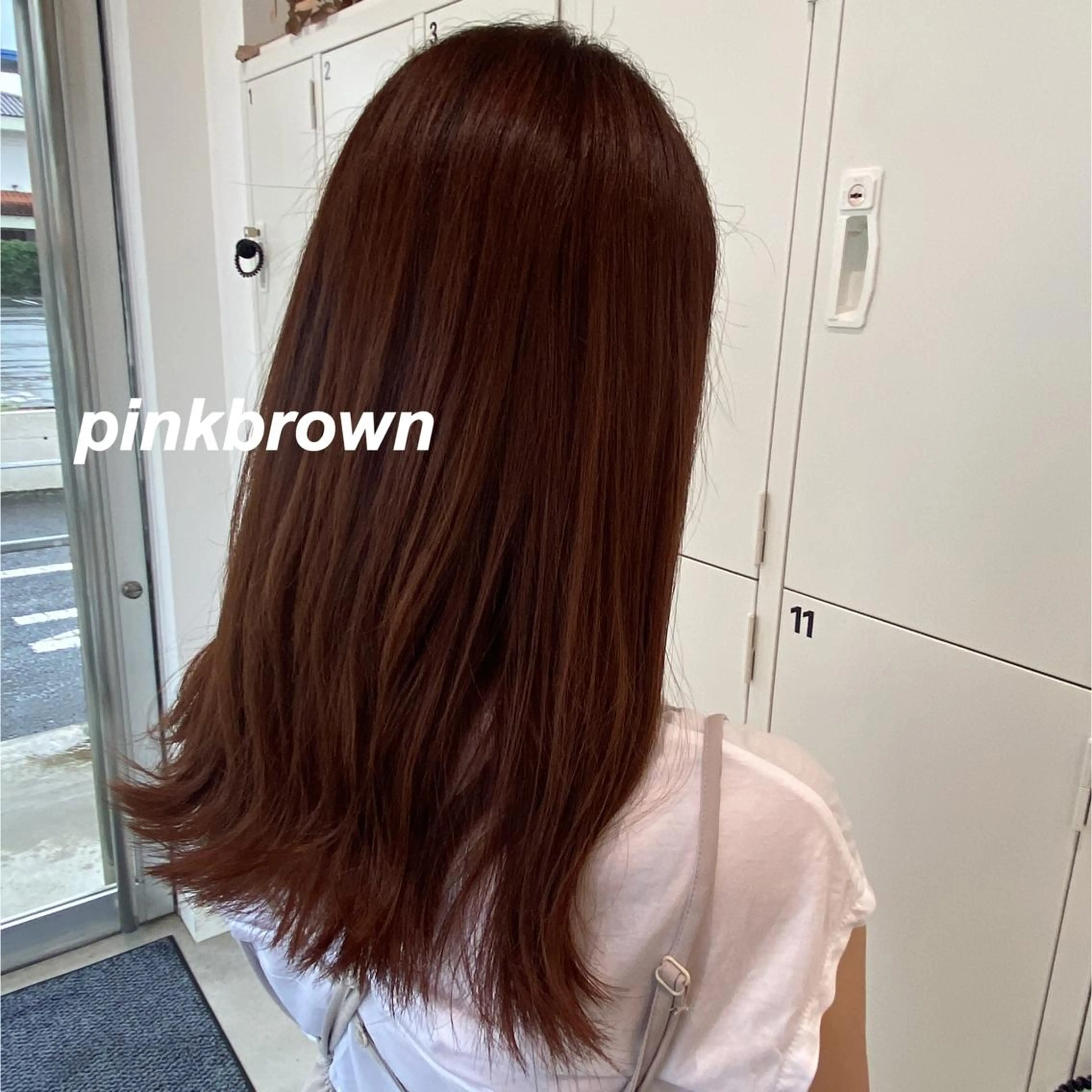 ロング ピンクブラウン ヘアカラー トリートメント プルエクステ/インナ ーカラー🦊はるなのヘアスタイル