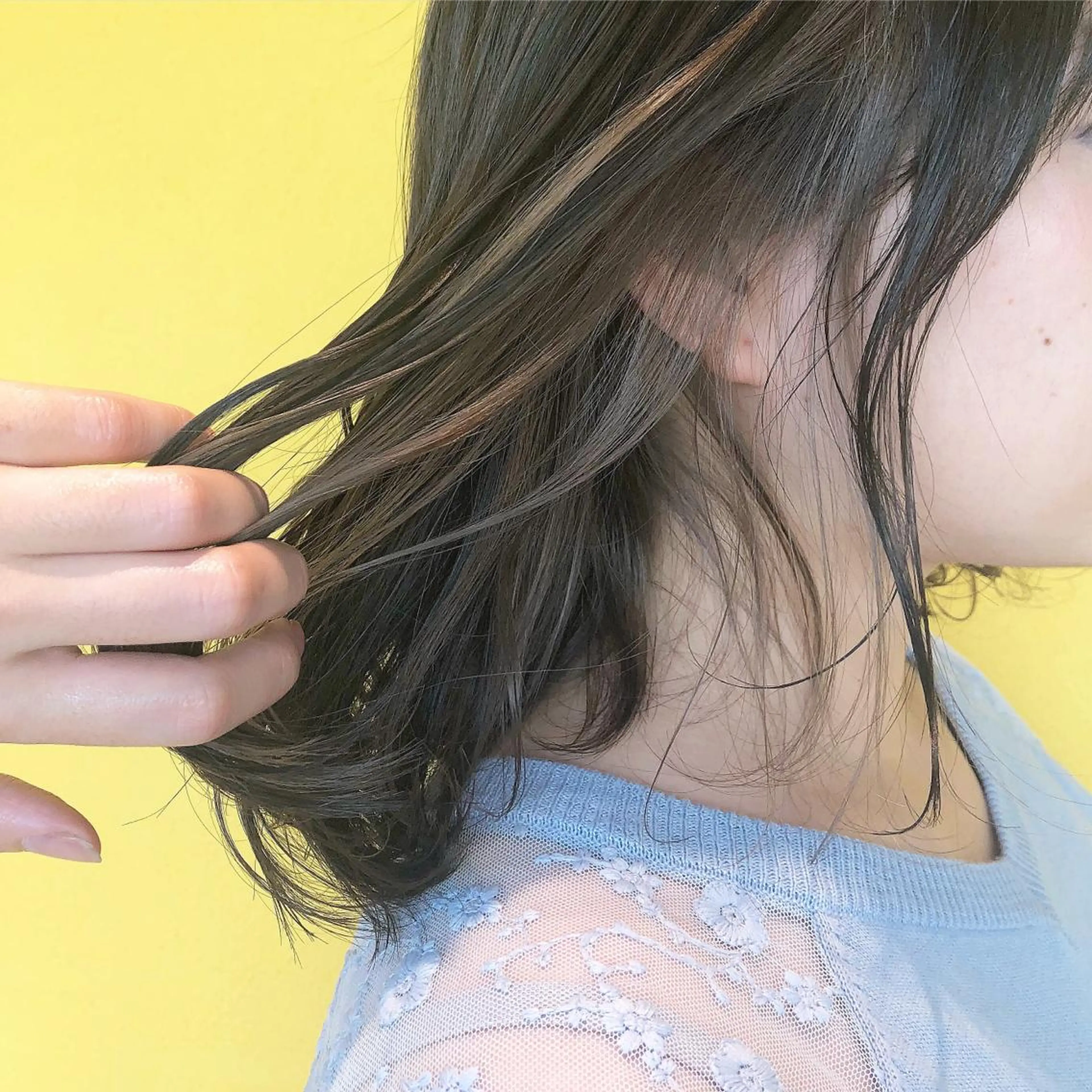 ミディアム カラー ブリーチ インナーカラー ヘアカラー sano sayakaのヘアスタイル