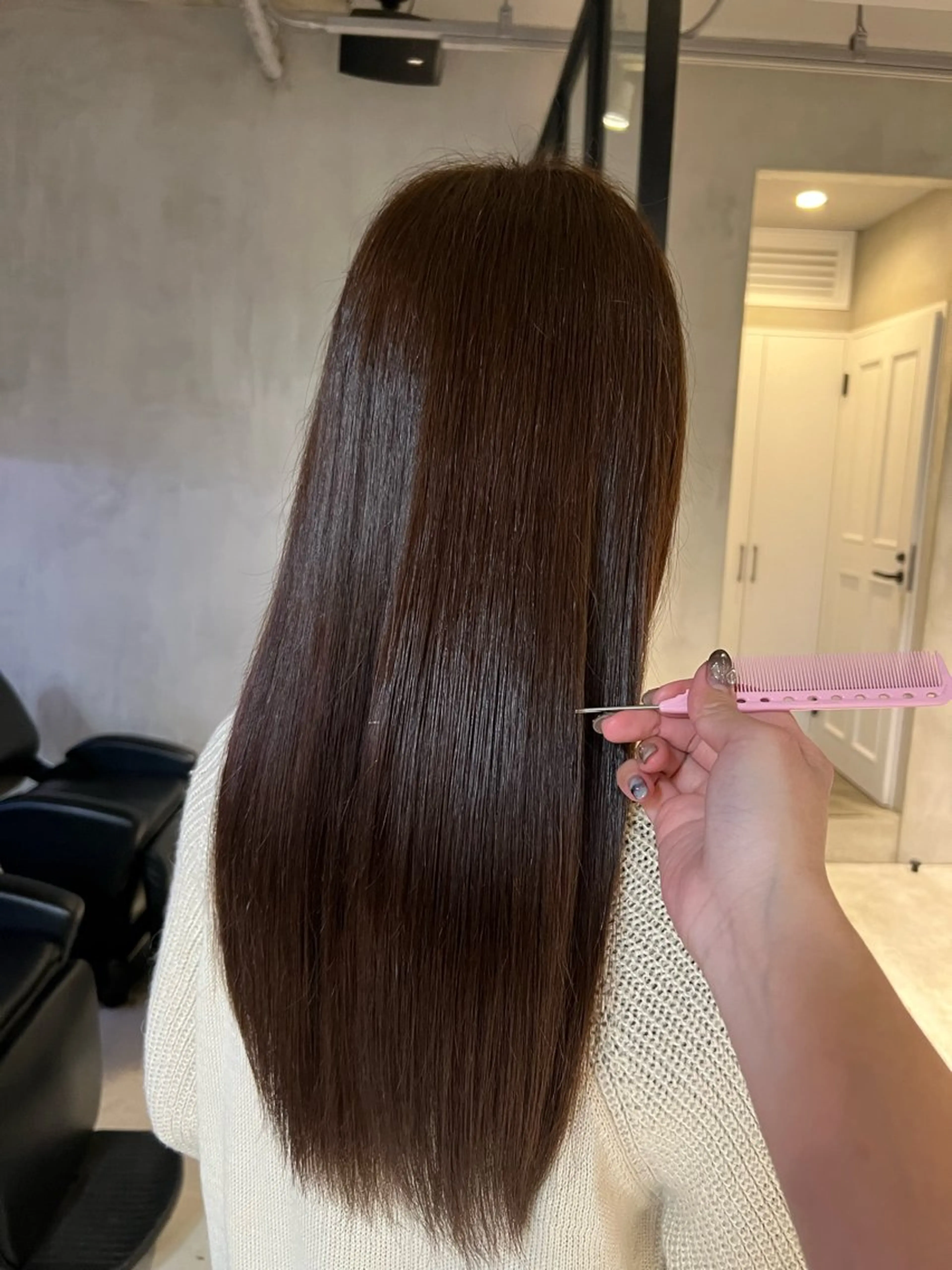 ロング カラー ブラウンカラー ヘアカラー elima調布所属・澤崎 ゆらのヘアスタイル