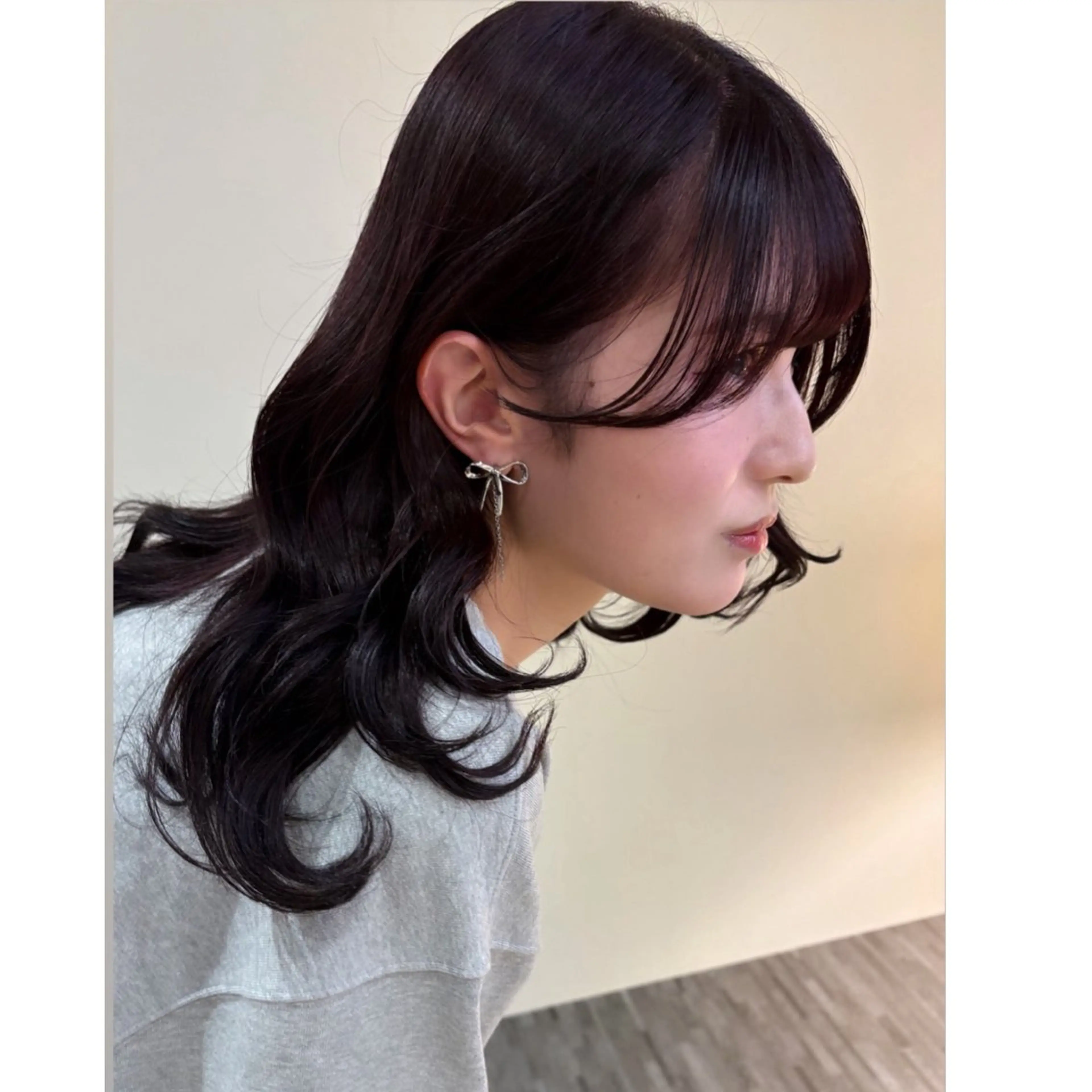 セミロング カラー ヘアアレンジ カット ヘアカラー トリートメント 韓国レイヤー/透明感 ♡YUUNAのヘアスタイル