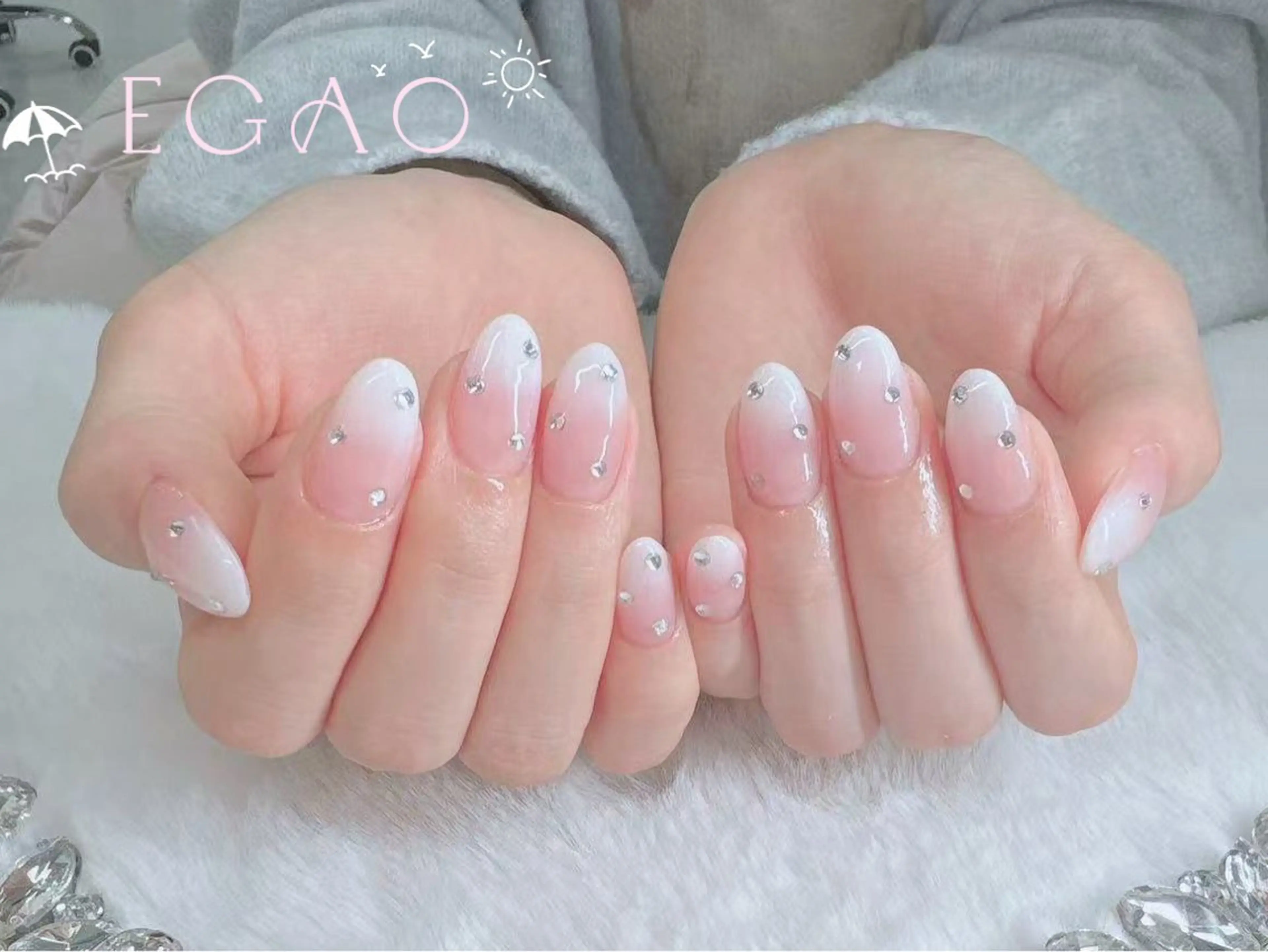 ネイル アートネイル フットネイル フレンチネイル ジェルネイル グラデーション ハンドネイル Egao Nail錦糸町店のネイルデザイン
