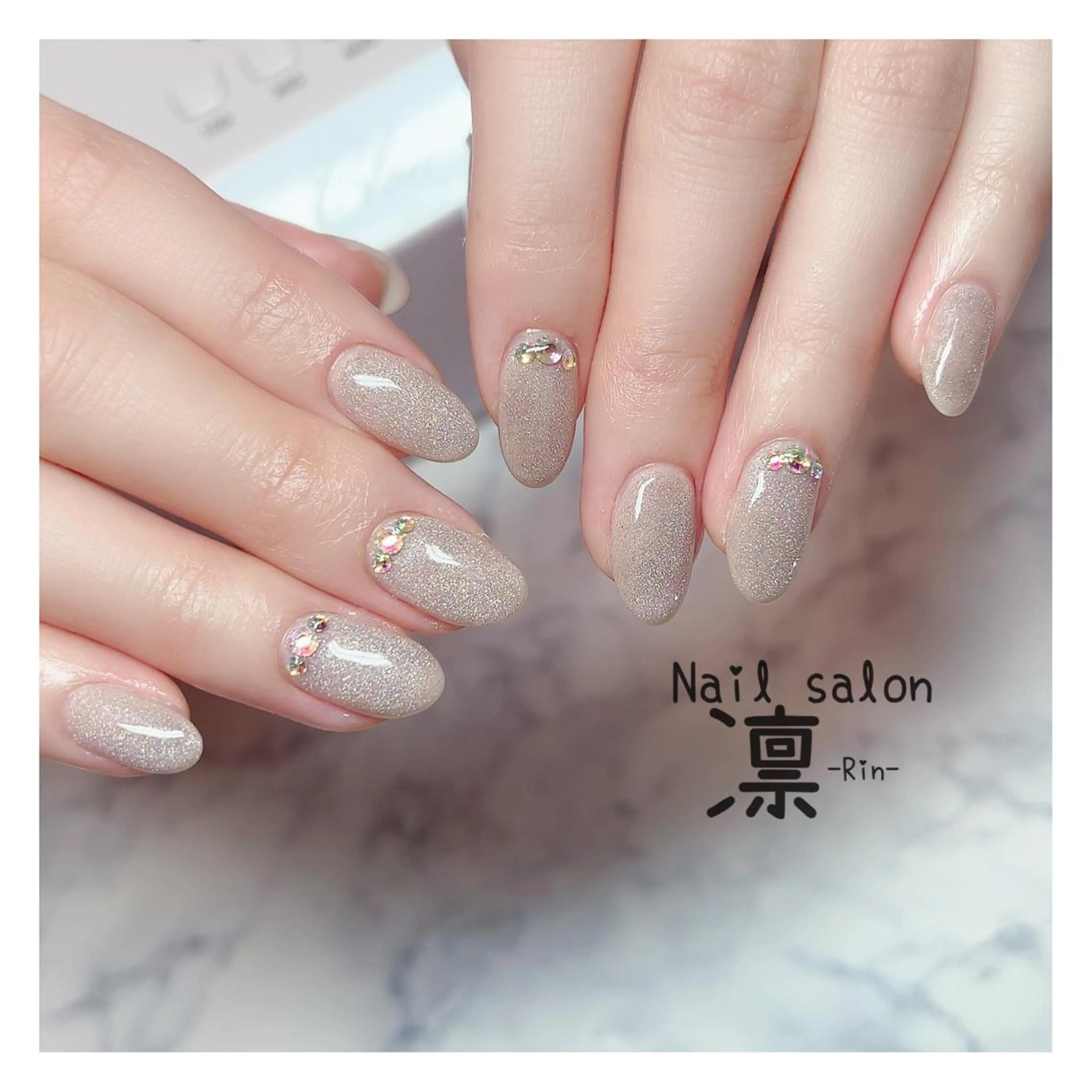 ネイル ジェルネイル ストーンネイル ハンドネイル private salon凛のネイルデザイン