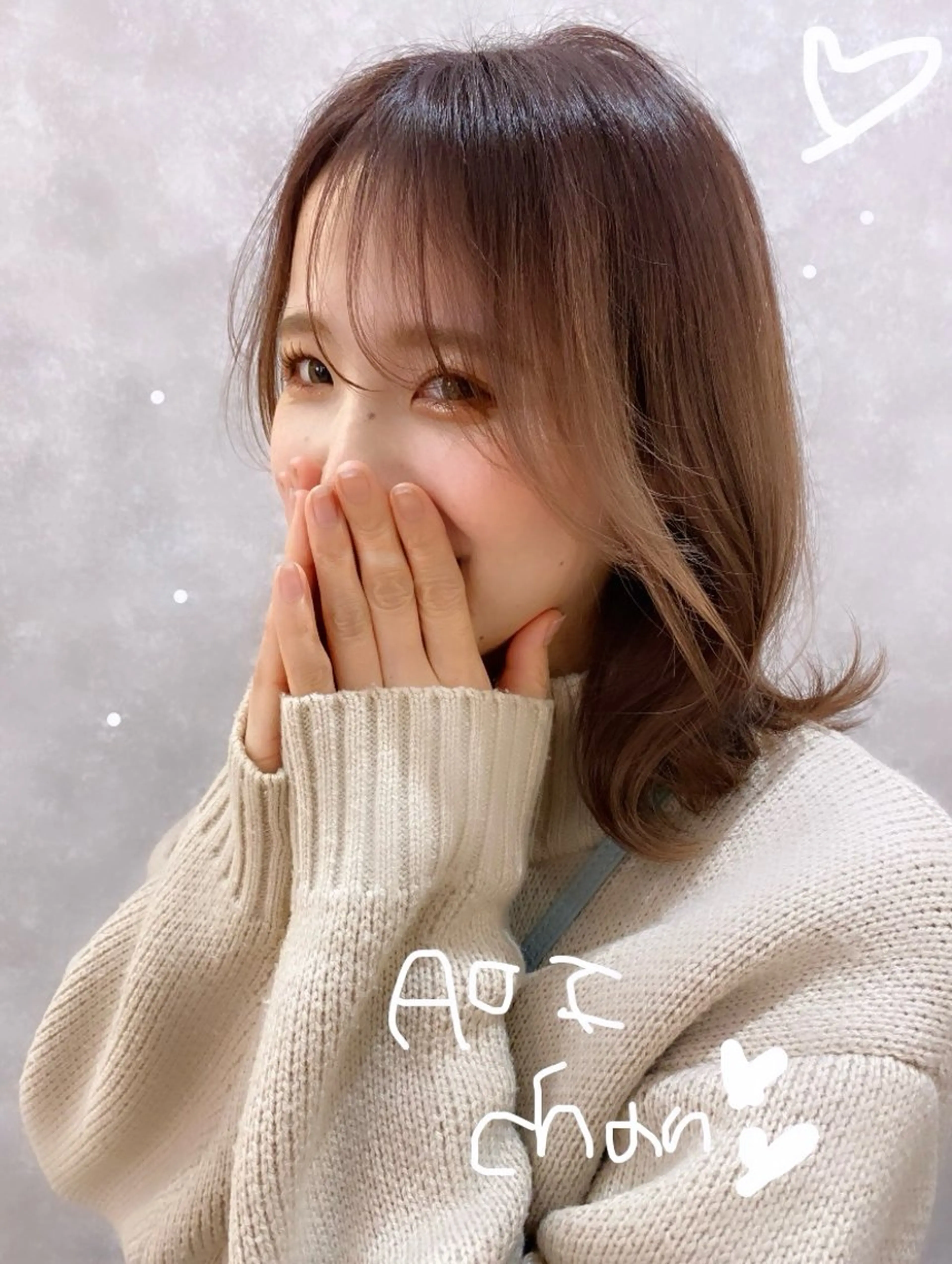 前髪カットの写真