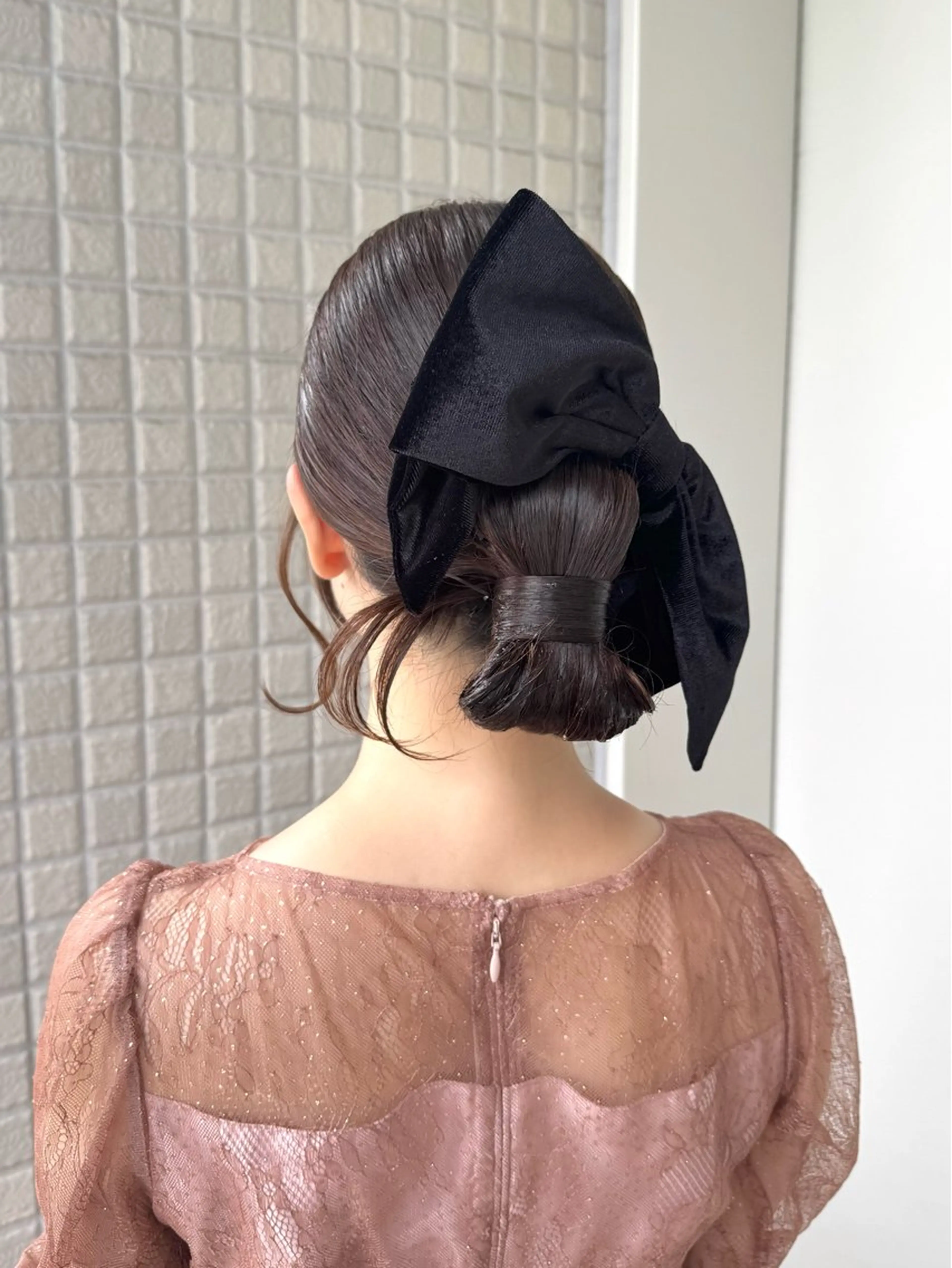 セミロング ヘアアレンジ ヘアセット 縮毛矯正/エクステ ヘアアレンジ/ひふみのヘアスタイル