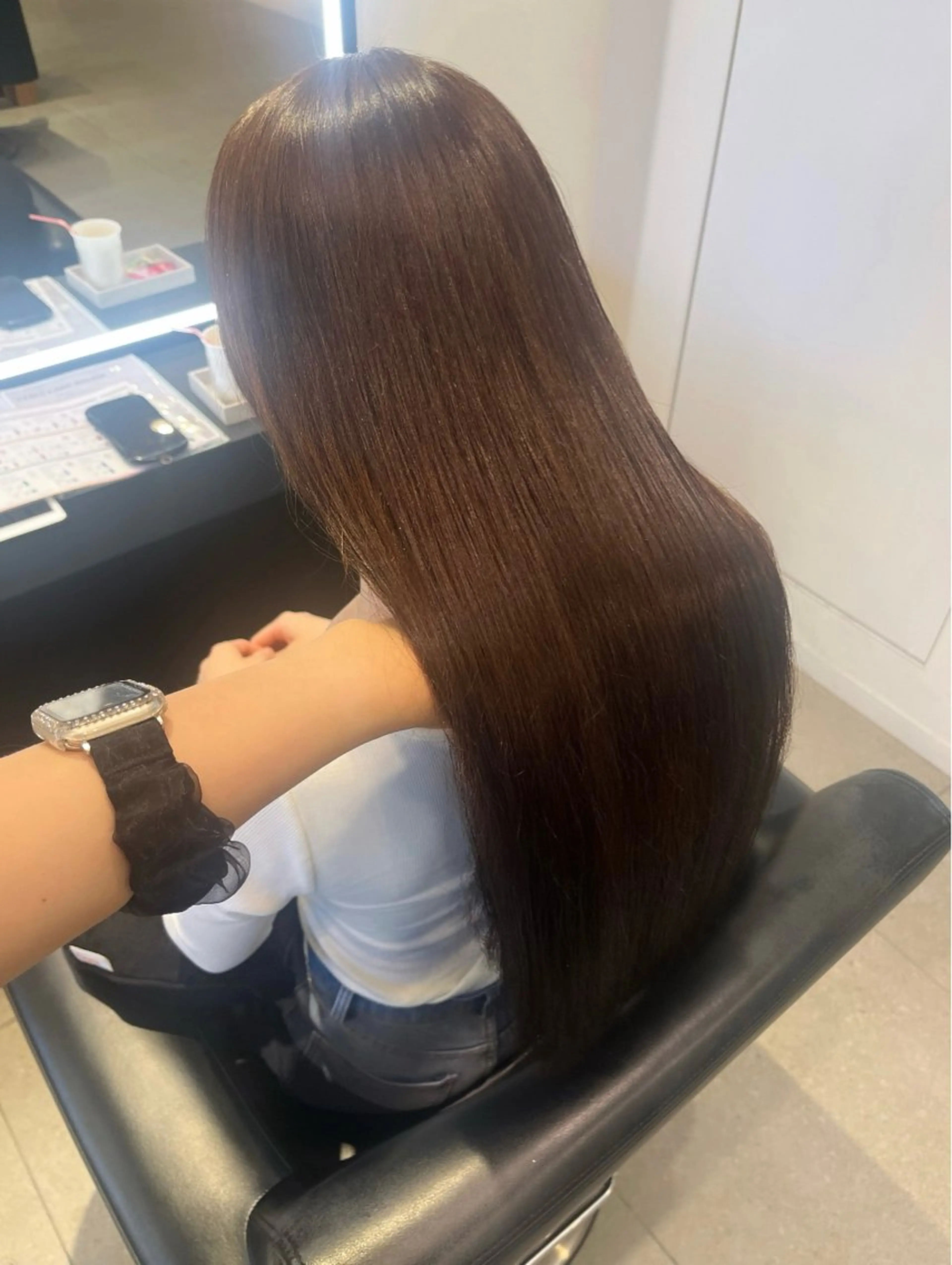 ロング カット 縮毛矯正 AYU (ému) 伏見/髪質改善のヘアスタイル