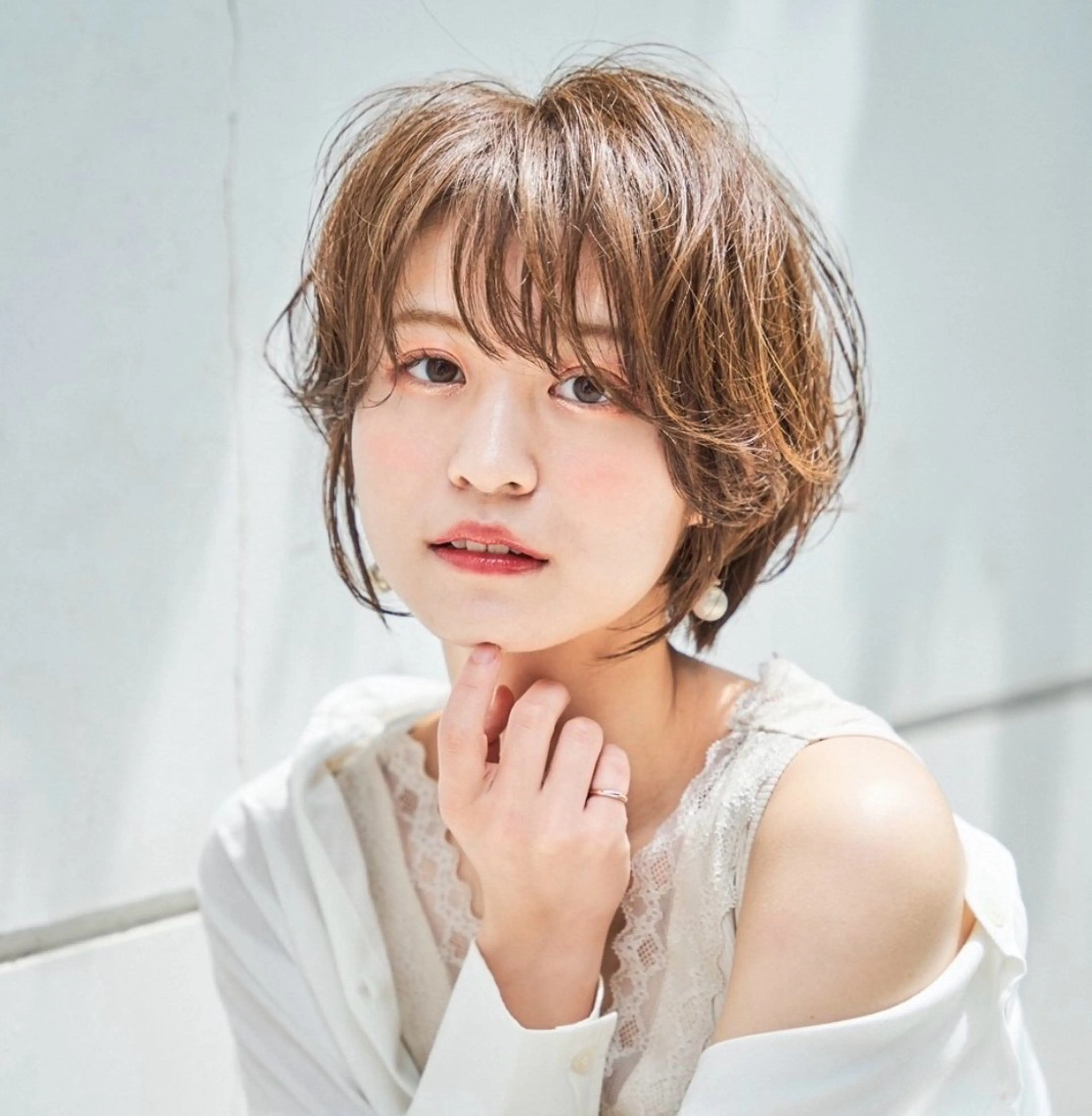 ショート パーマ 🌀くせ毛風 ナチュラルパーマ優吉のヘアスタイル
