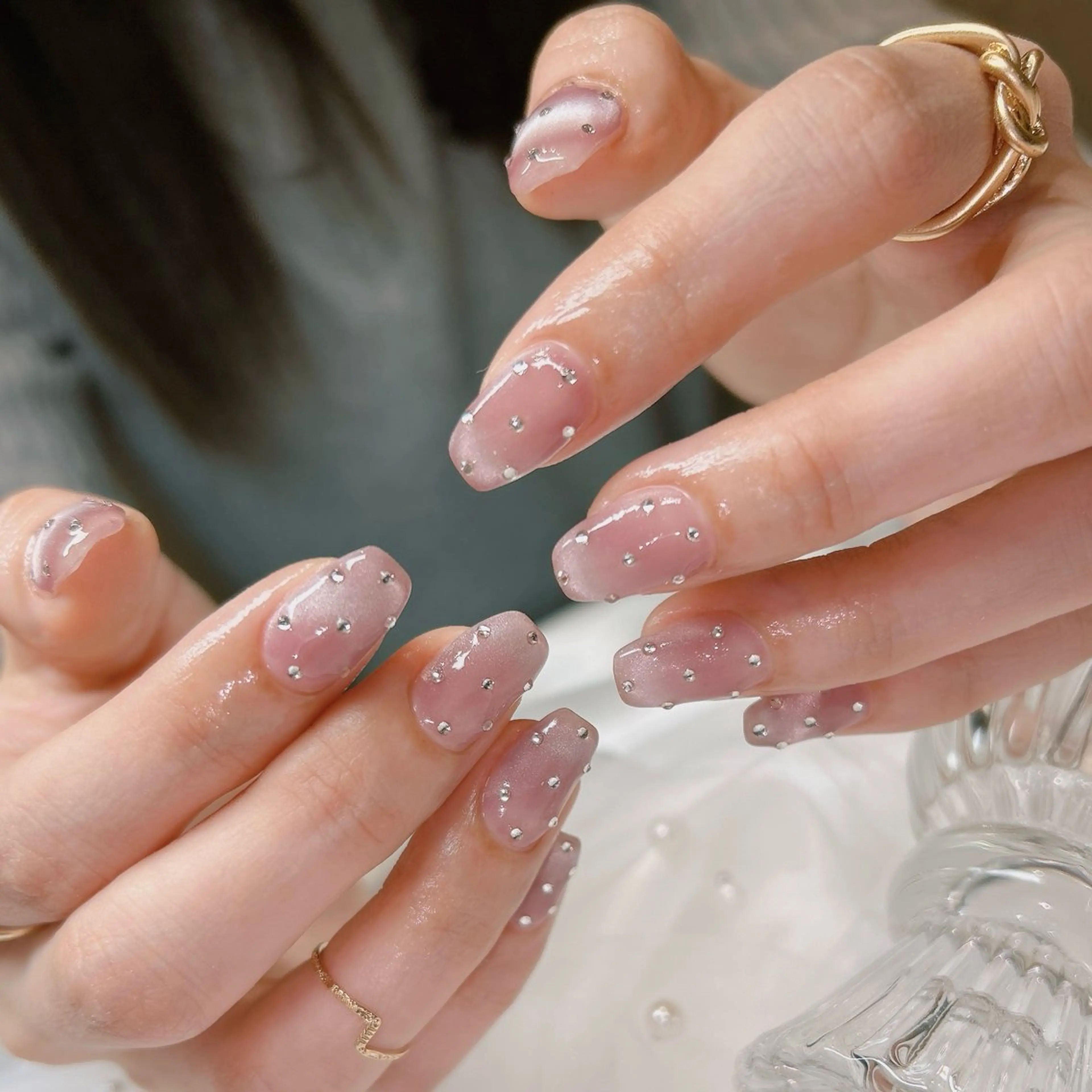 ネイル キラキラネイル マグネットネイル ハンドネイル junna 金山.東別院.上前津のネイルデザイン