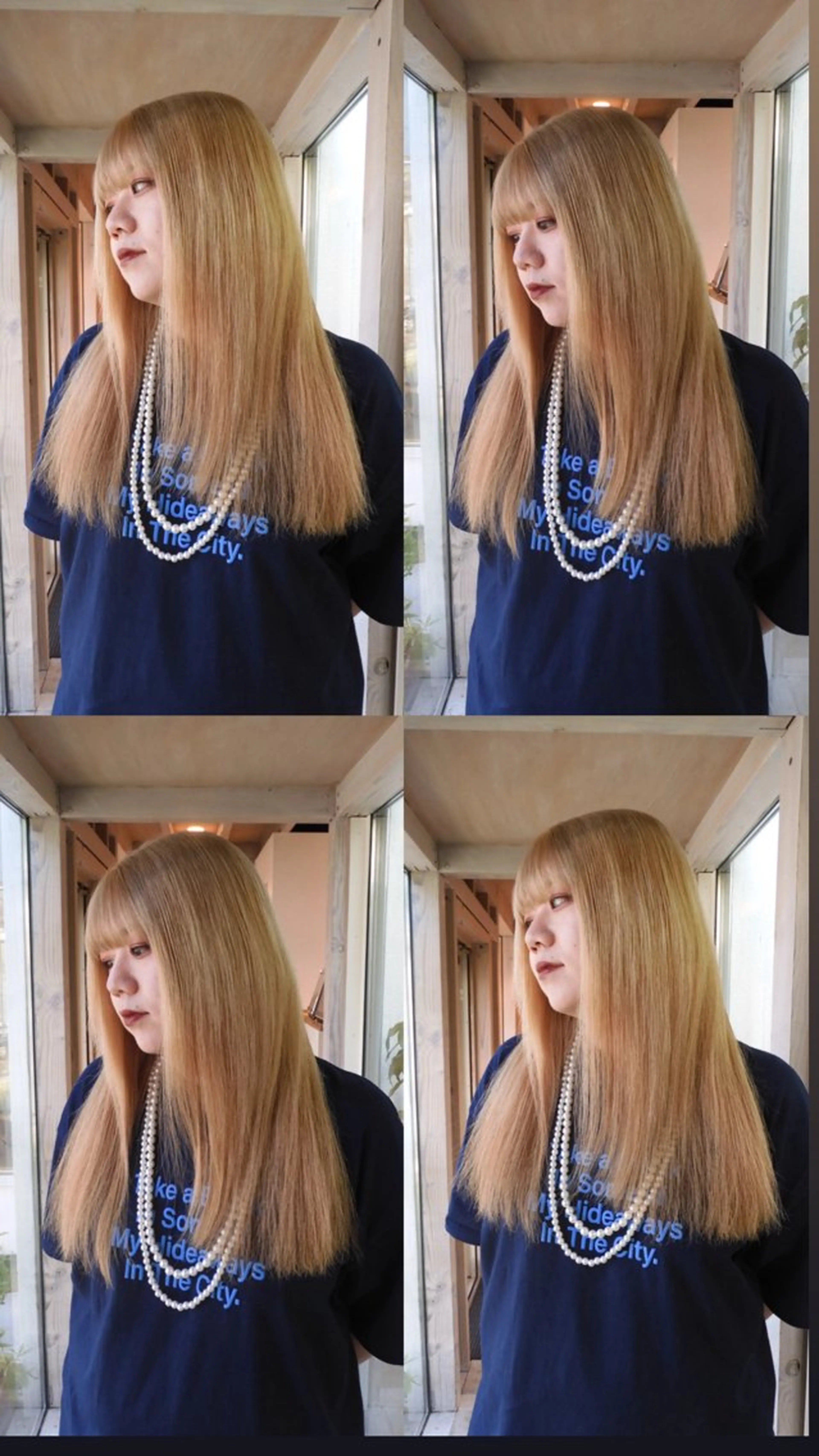 ロング カラー 実生miu 個性派ハイトーンのヘアスタイル