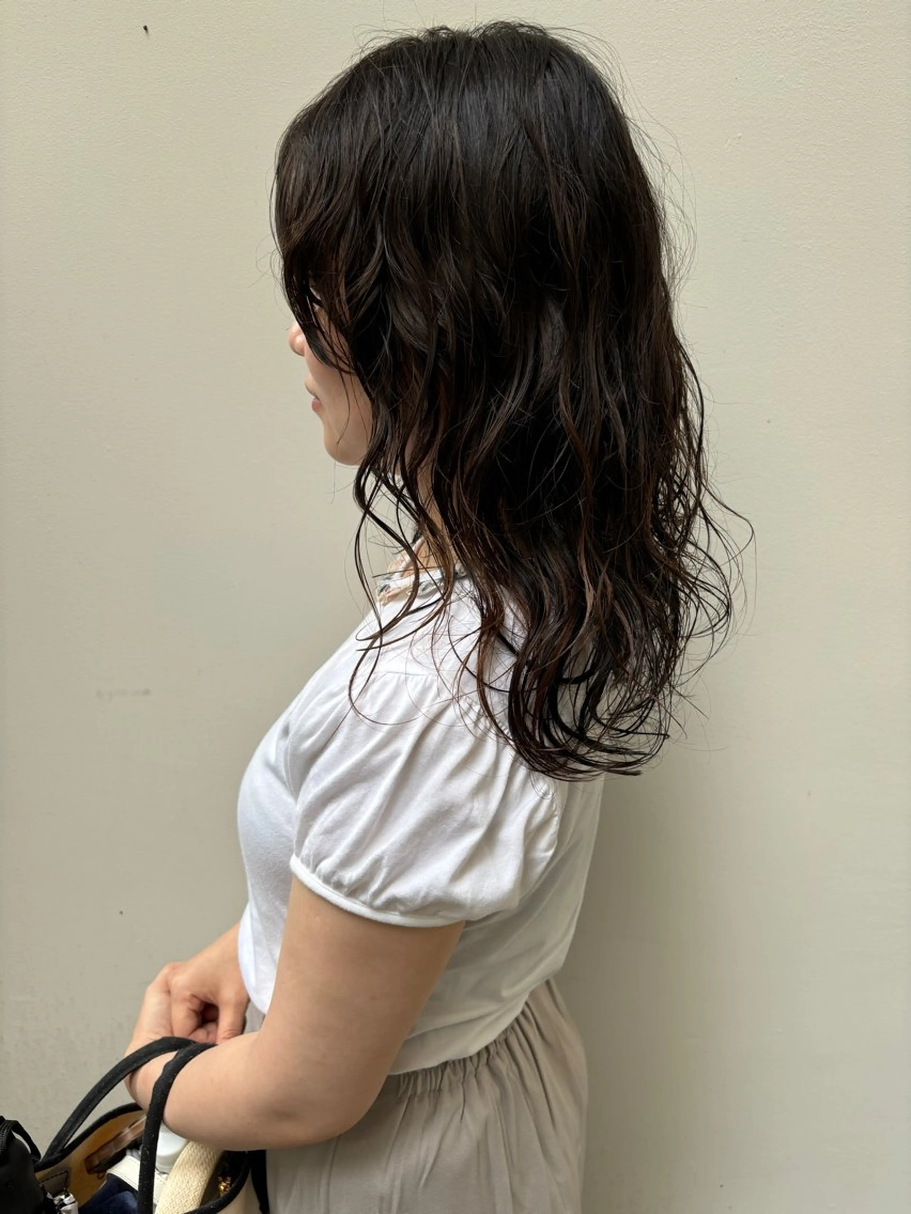 ミディアム パーマ ミディアムパーマ 佐藤 旭のヘアスタイル