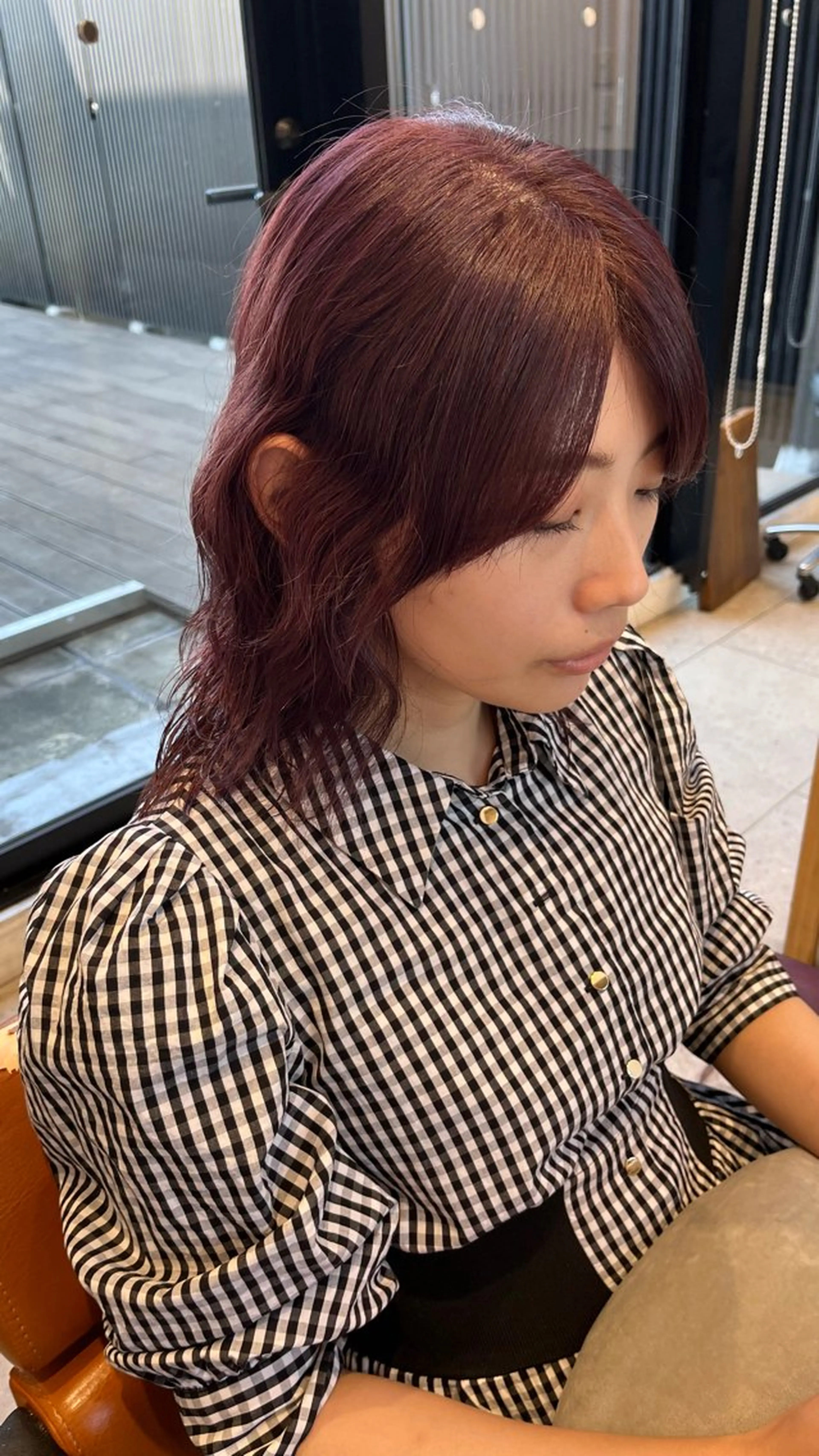 ミディアム カラー カット ヘアカラー トリートメント 大人girly🛋️ 🤍yukakoのヘアスタイル