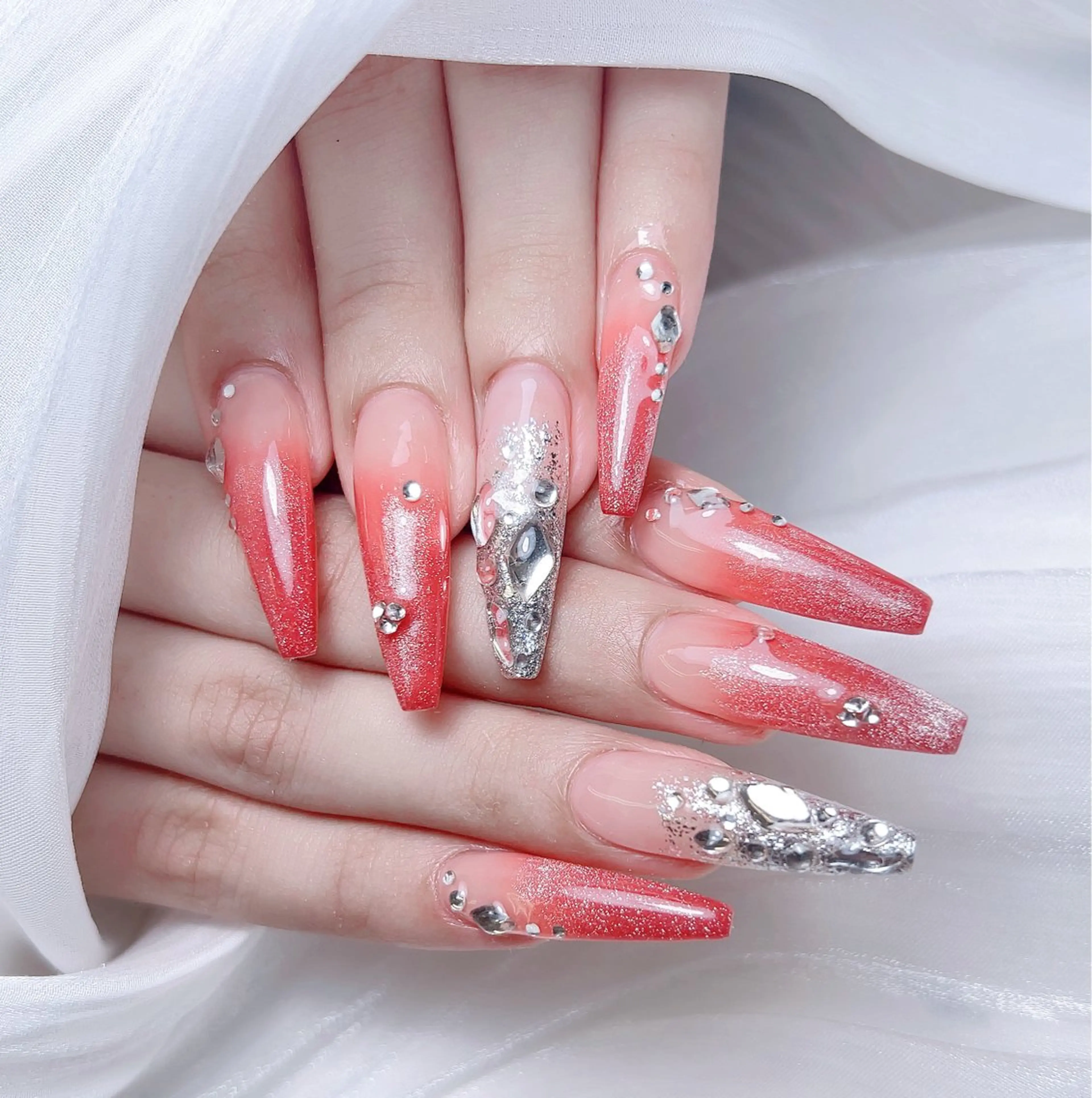 ネイル ハンドネイル M🌷nail 長さだし専門店のネイルデザイン