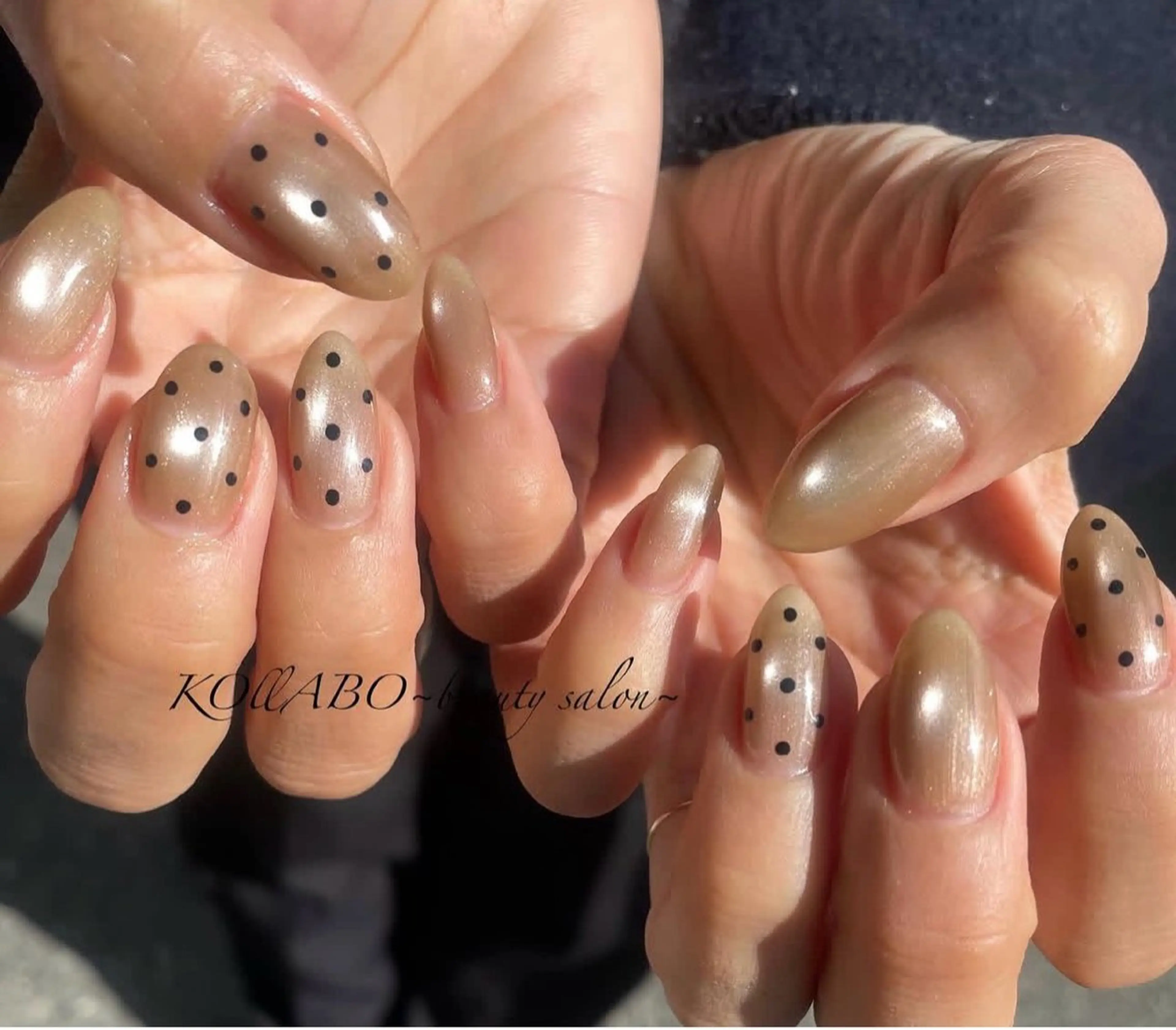 ネイル アートネイル ドット マグネットネイル ハンドネイル KOLLABO nailのネイルデザイン