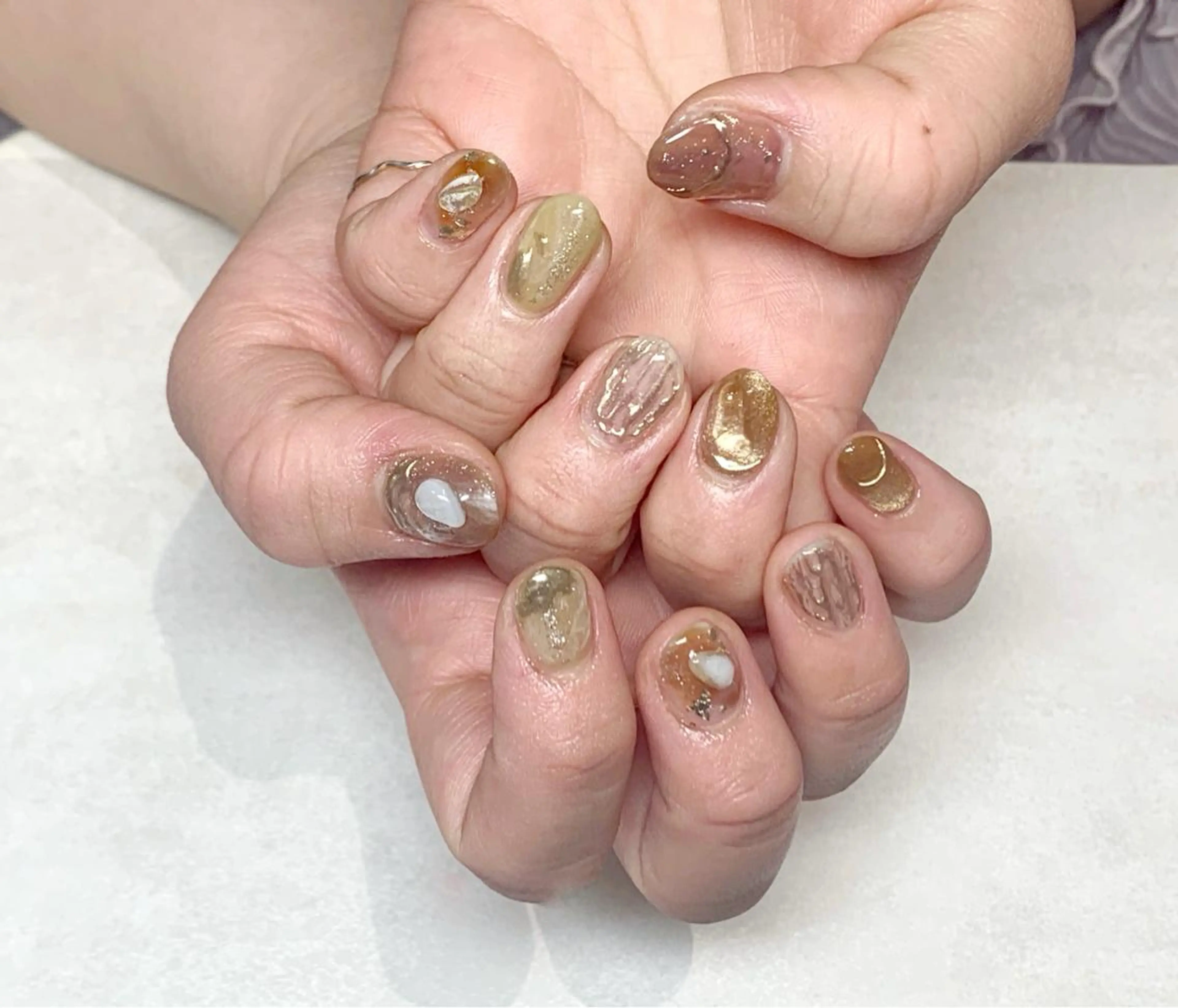 ネイル ニュアンスネイル ハンドネイル 金田 純香のネイルデザイン