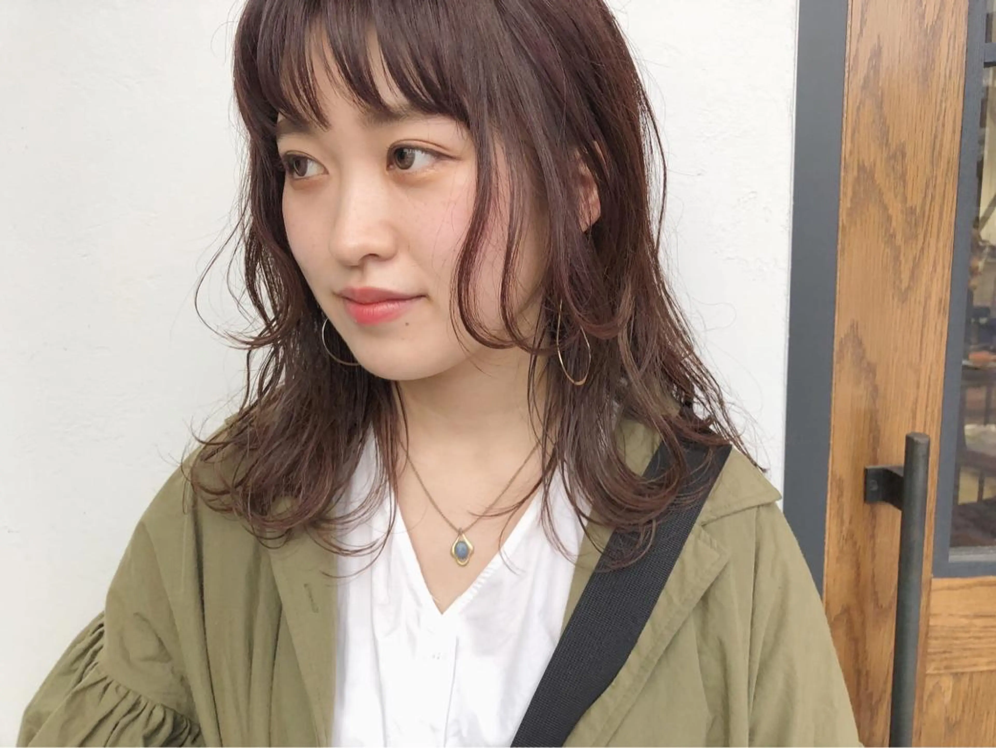 セミロング カラー MR.GOOD MORNINGフジイのヘアスタイル