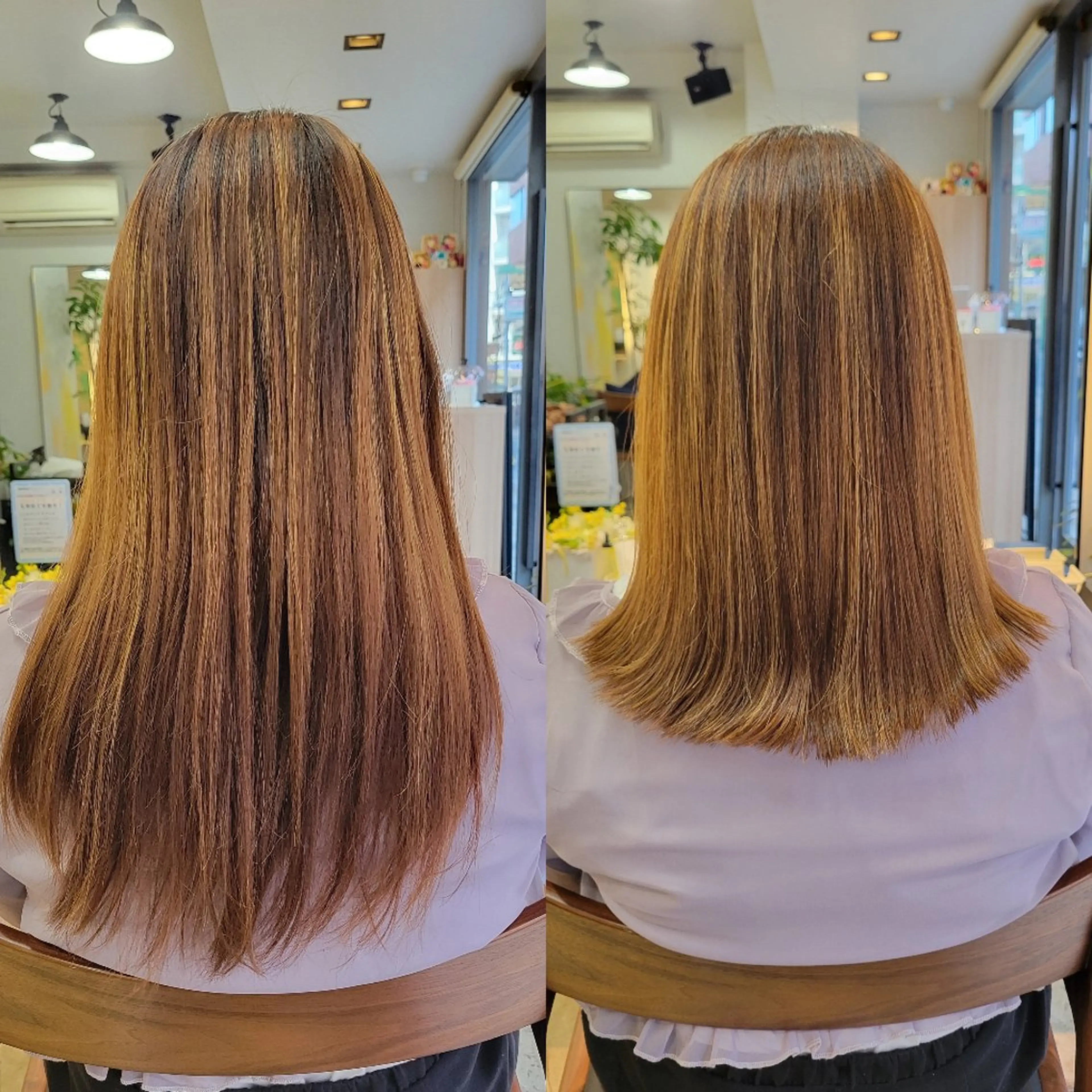 ミディアム 外ハネヘア カット 野村 果音(カノン)のヘアスタイル