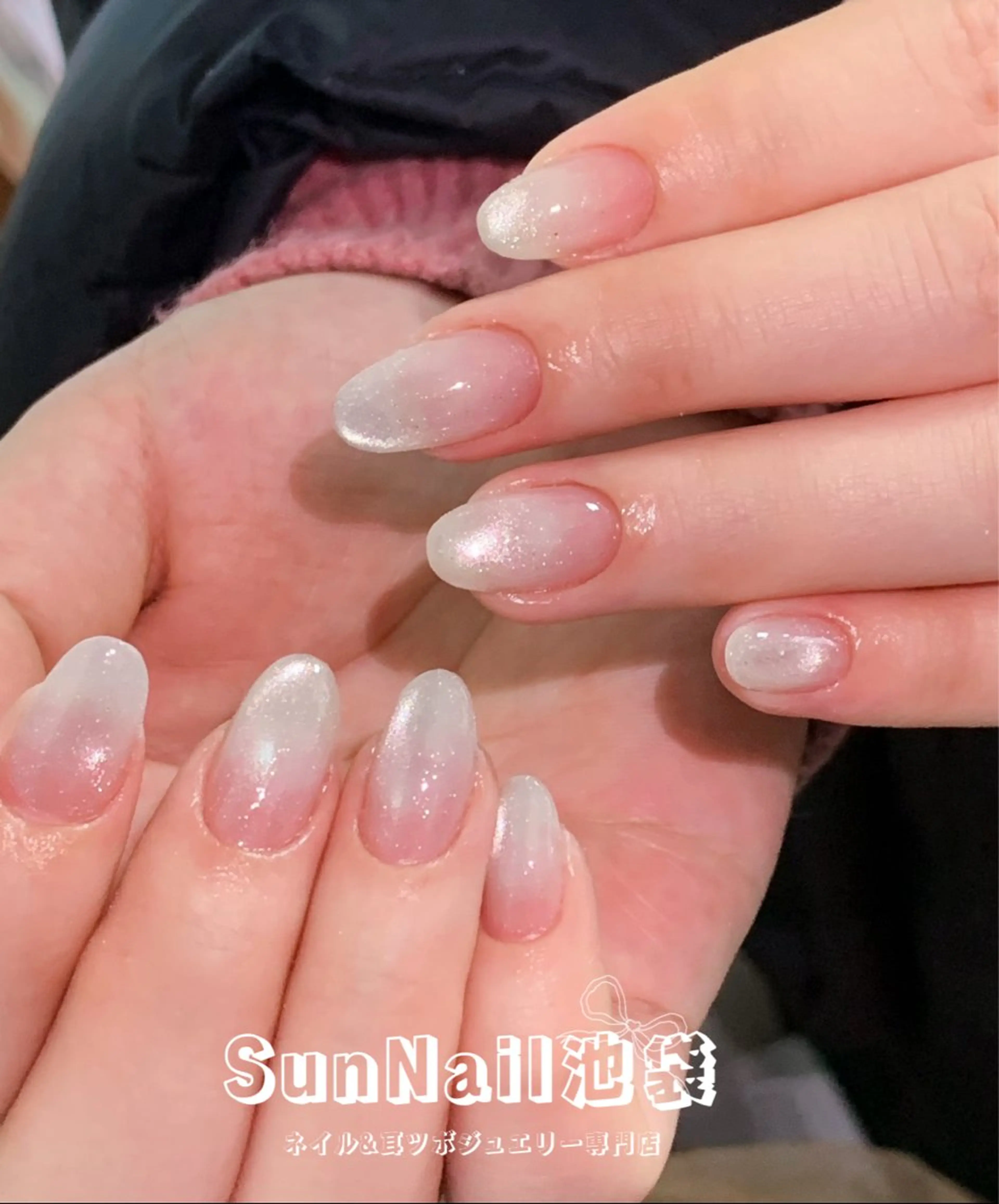 ネイル チークネイル 長さ出し フレンチネイル ガーリー 韓国ネイル ハンドネイル ハンドケア Sun Nail 池袋のエステ・リラクイメージ