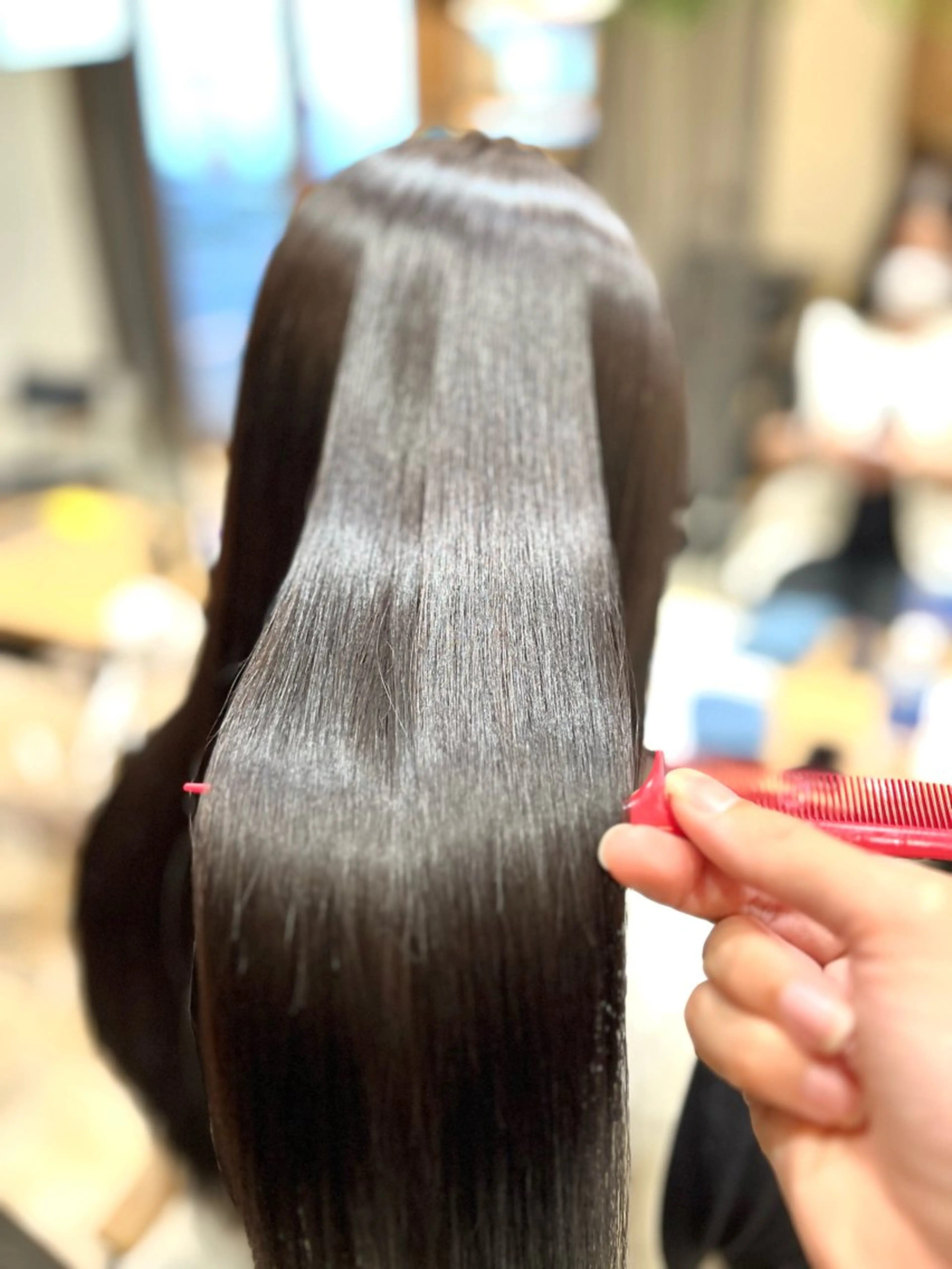 ロング カット 縮毛矯正 トリートメント ツハショウヘイ #浜松#浜名区のヘアスタイル