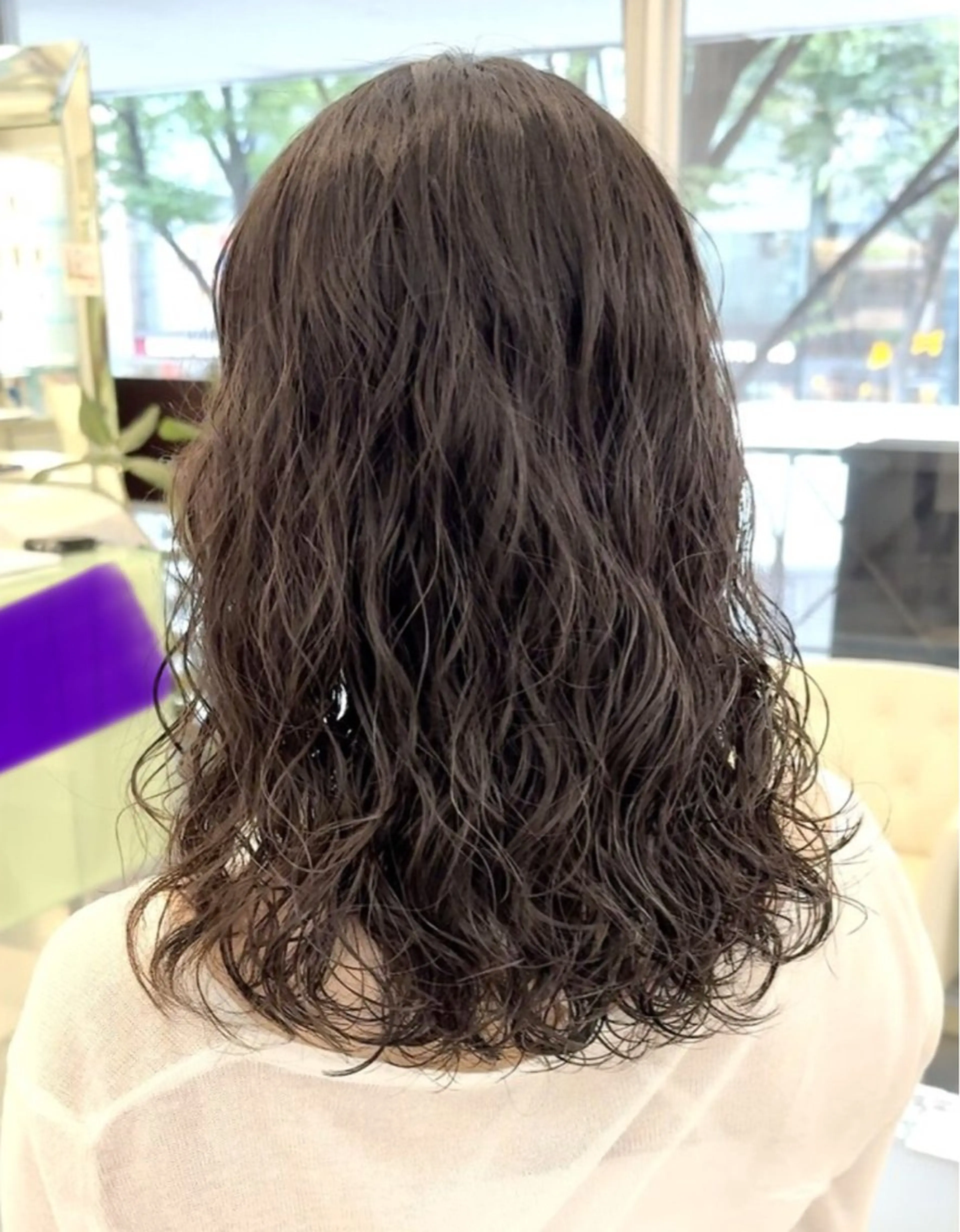 ミディアム パーマ レイヤーカット /根本剛史のヘアスタイル