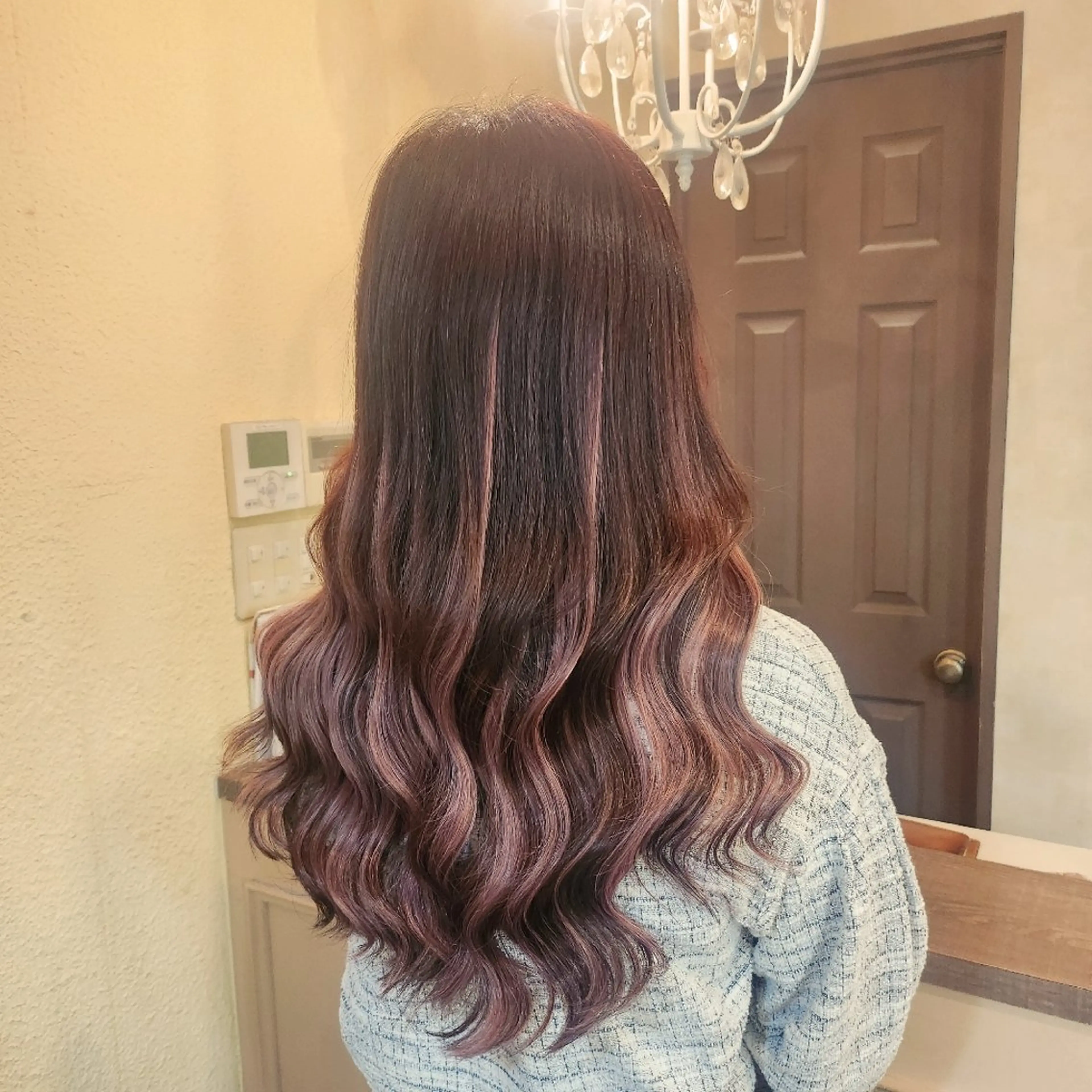 ロング ヘアアレンジ シールエクステ エクステ ハイライト ロング カット エクステ 田井中 悠紀のヘアスタイル