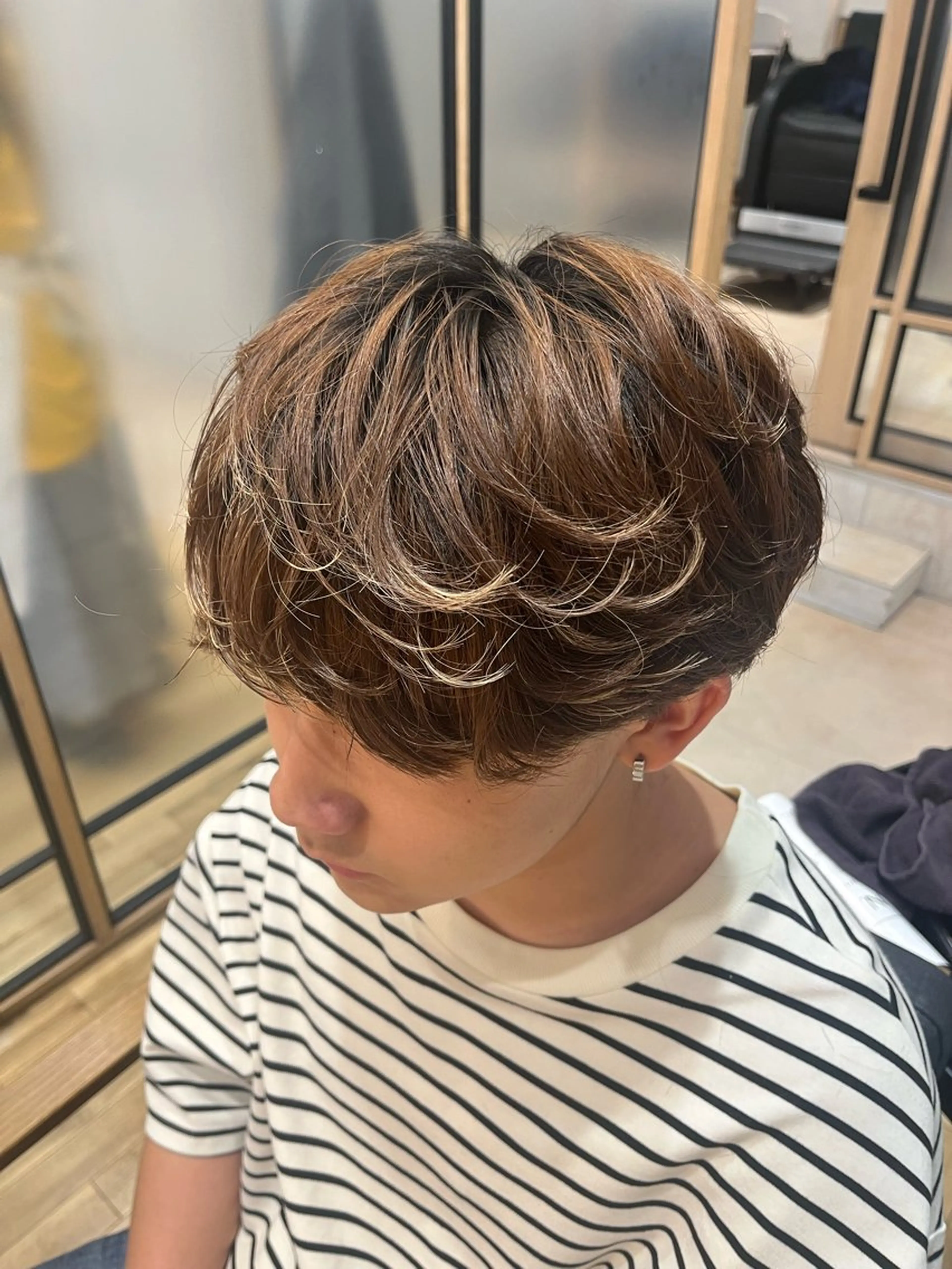 メンズ センターパート マッシュ 🟦メンズ特化🟦 たかしま　あさひのヘアスタイル