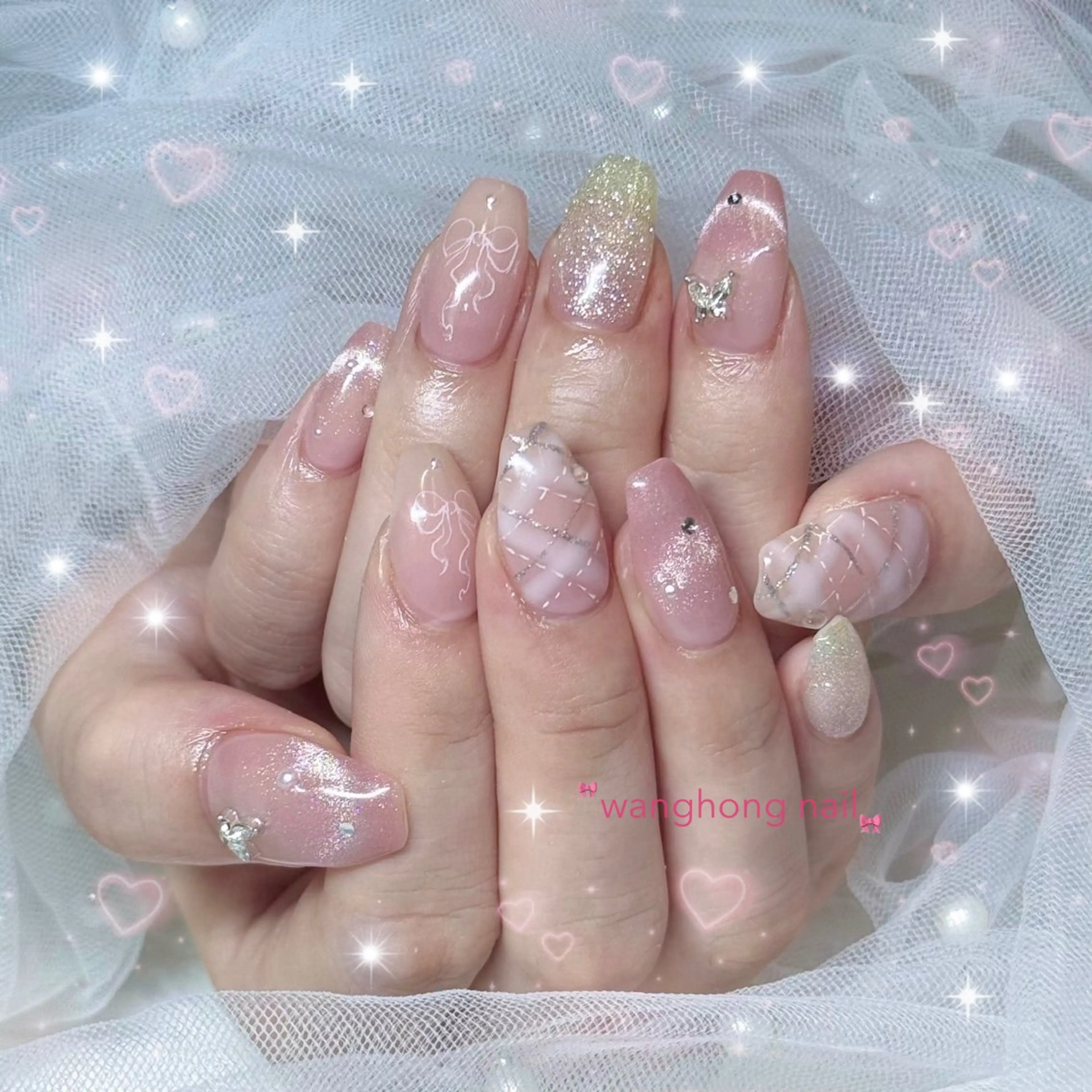 ネイル ハンドネイル Purasia高橋✧ マグ/ワンホン/地雷のネイルデザイン