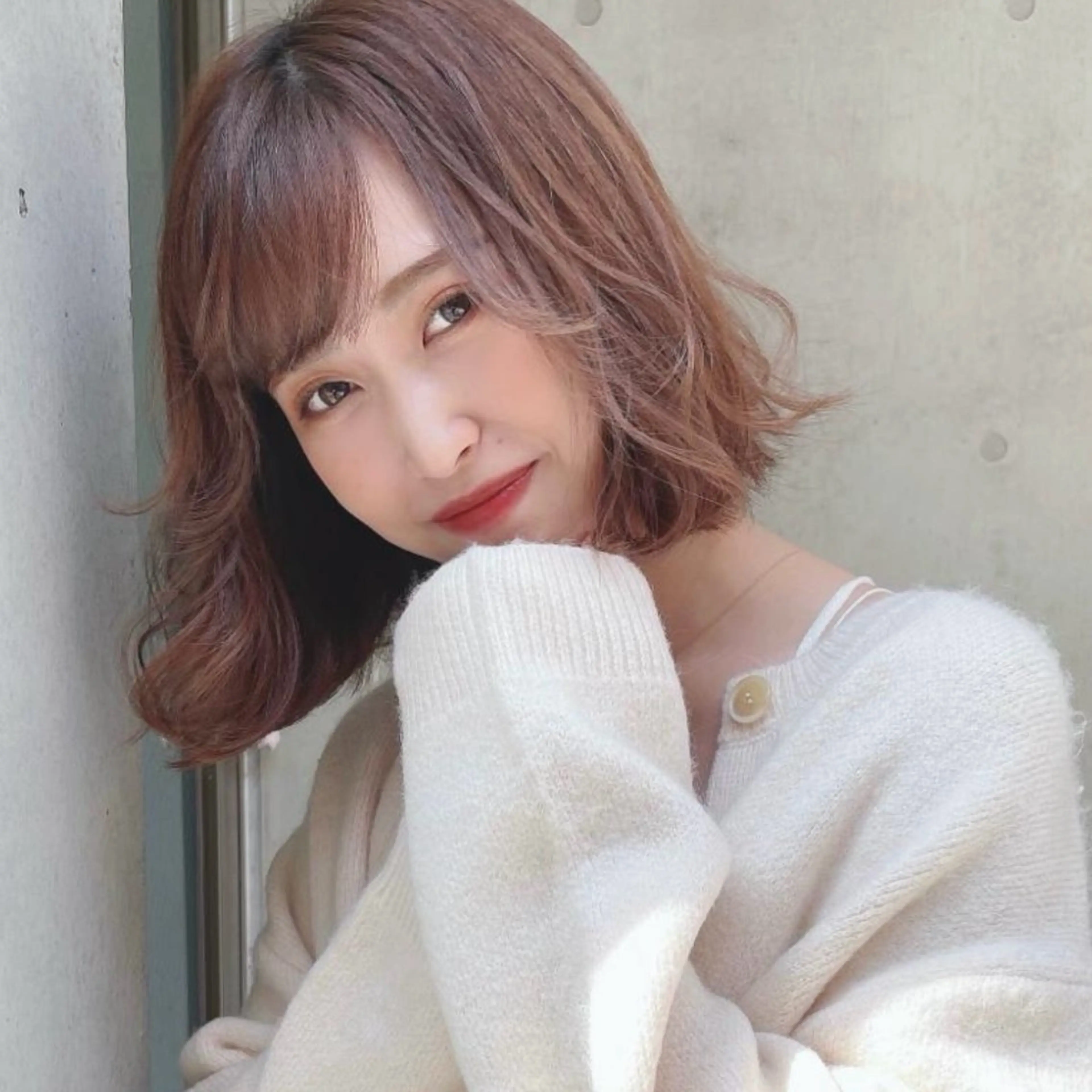 ミディアム 福岡人気No1🎀 コテ巻き風パーマ専門のヘアスタイル