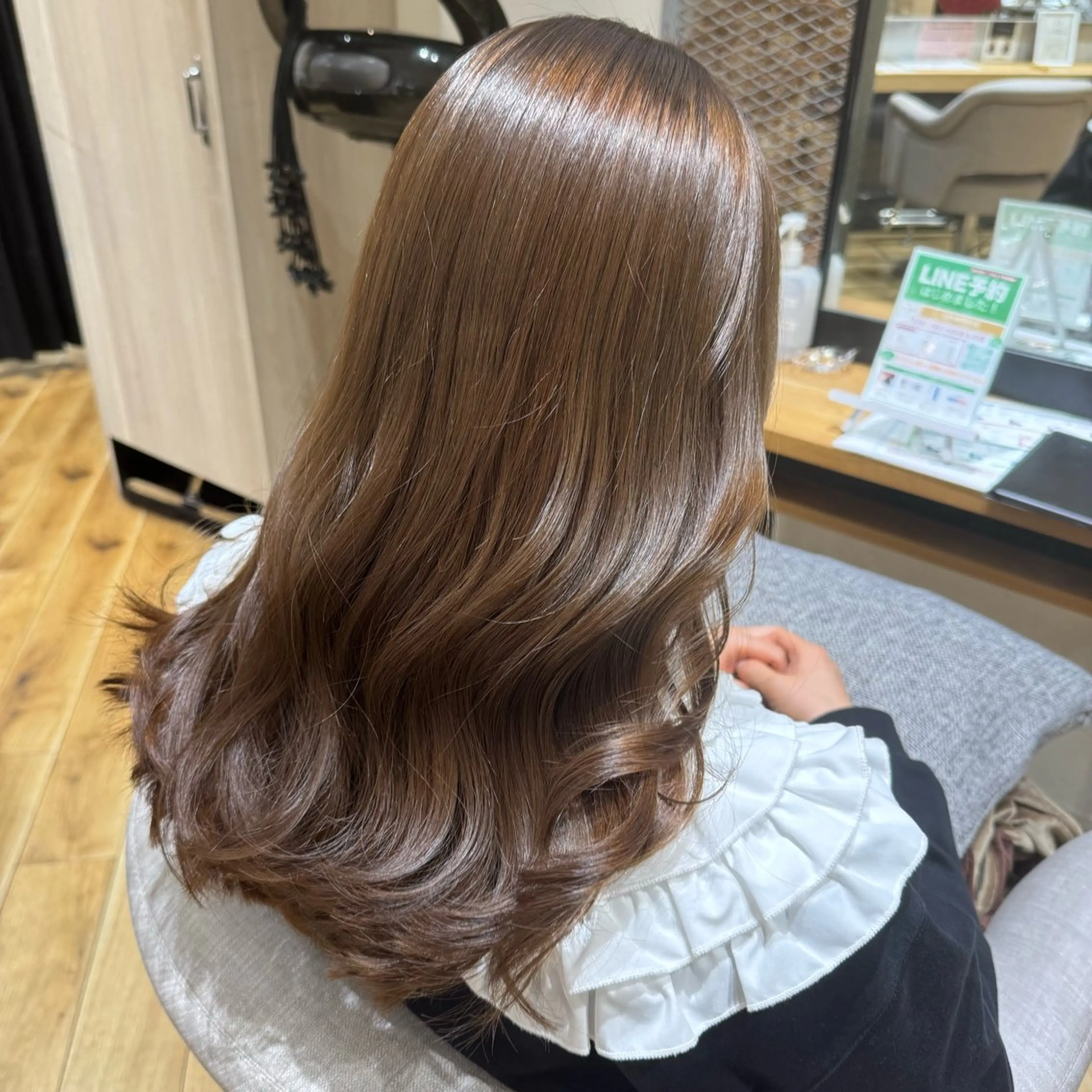 ロング カラー アッシュ ベージュカラー ロング ☆レディースショート ☆吉崎☆のヘアスタイル