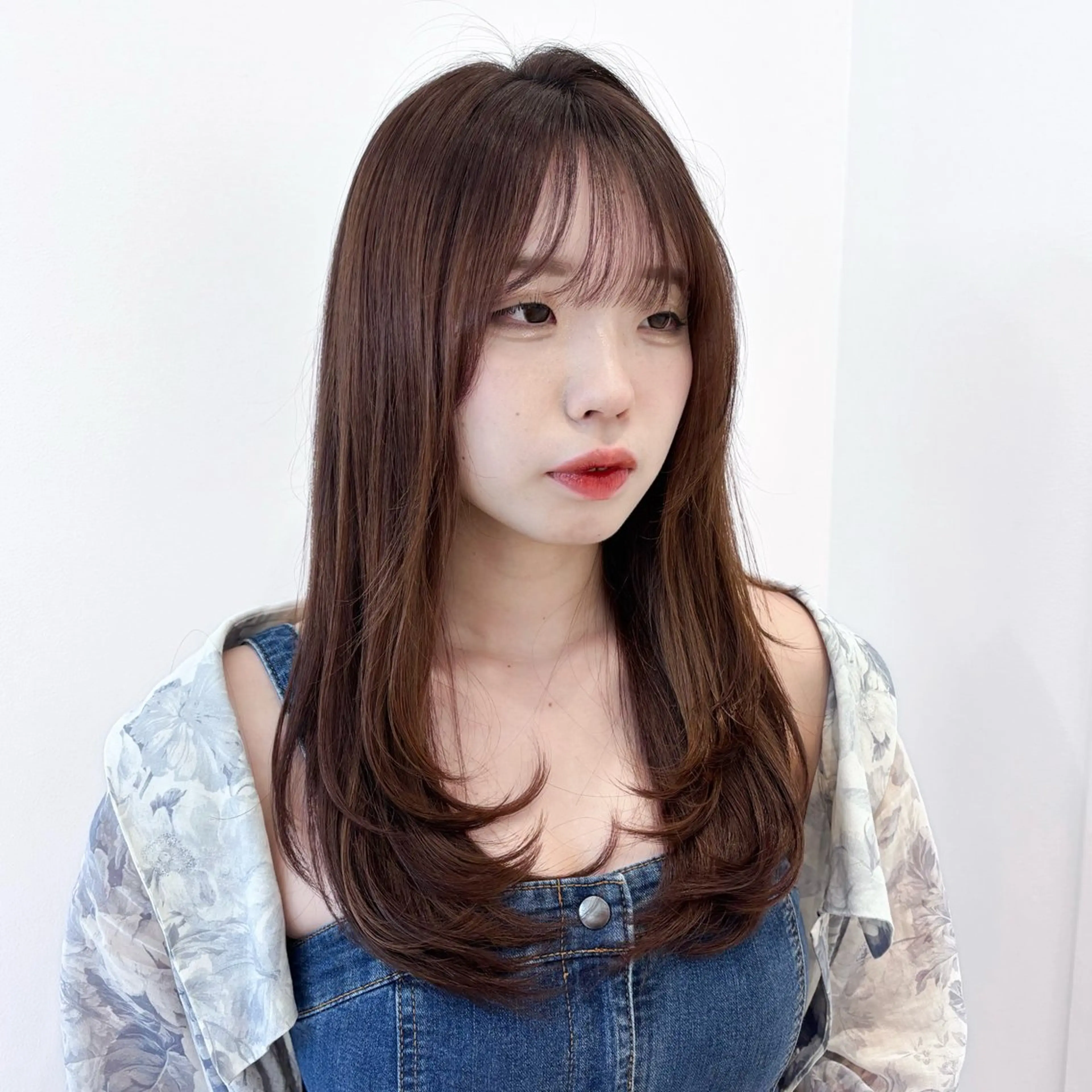 セミロング カラー ヘアアレンジ 🎀モテ暖色× エクステ🎀あかりのヘアスタイル