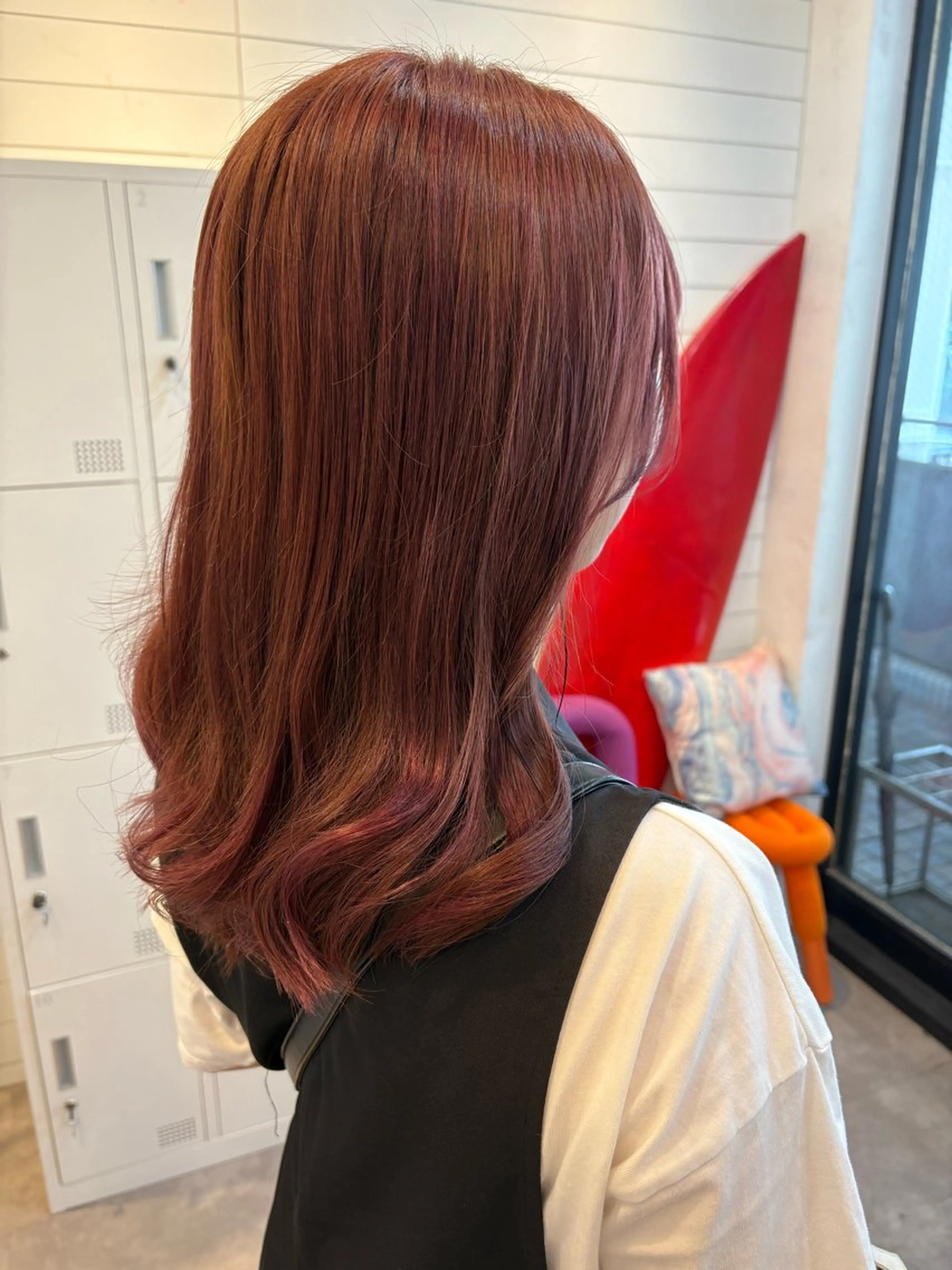 セミロング ヘアカラー トリートメント 韓国ヘアー🇰🇷 MIWAのヘアスタイル