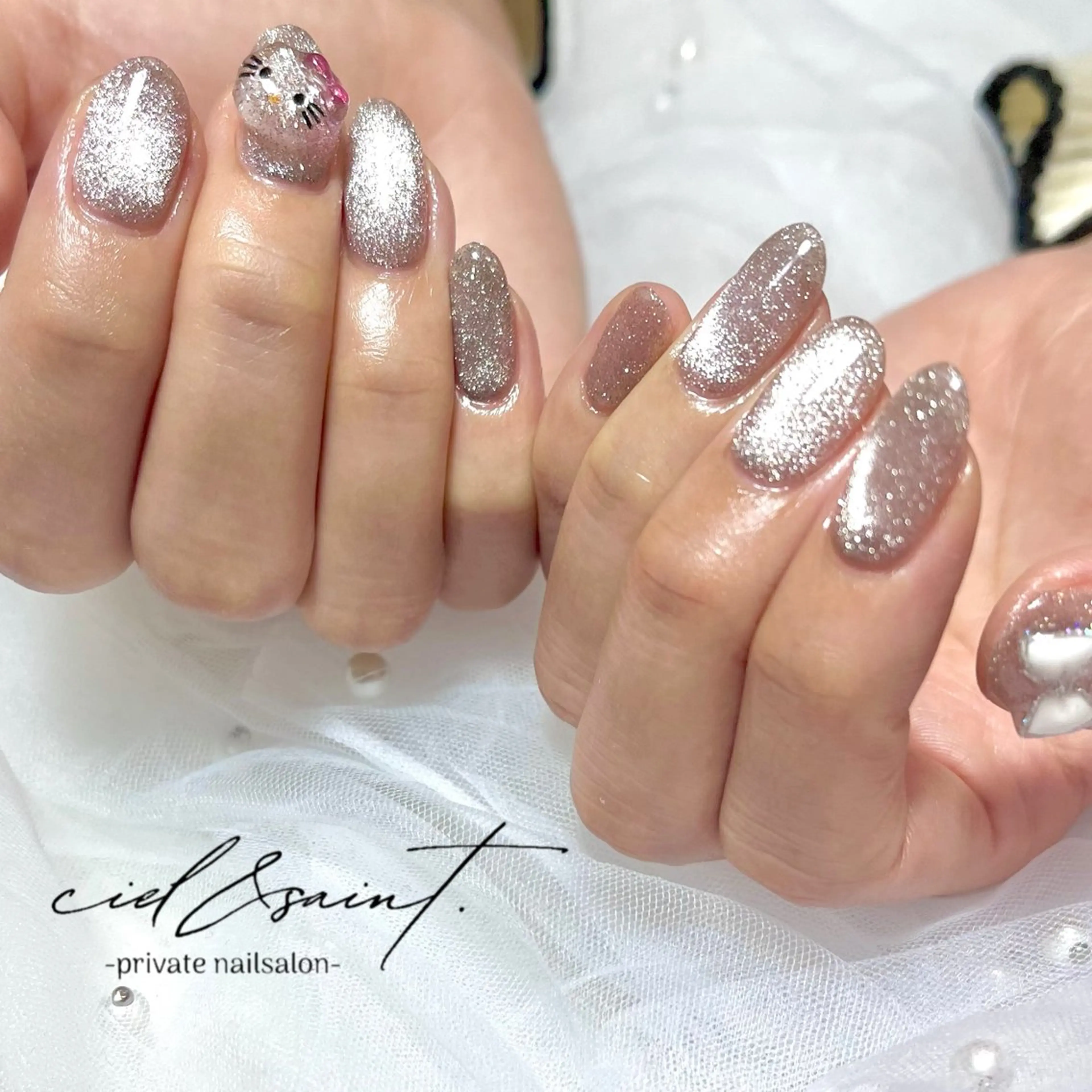 ネイル マグネットネイル ハンドネイル nail salon ciel&saintのネイルデザイン