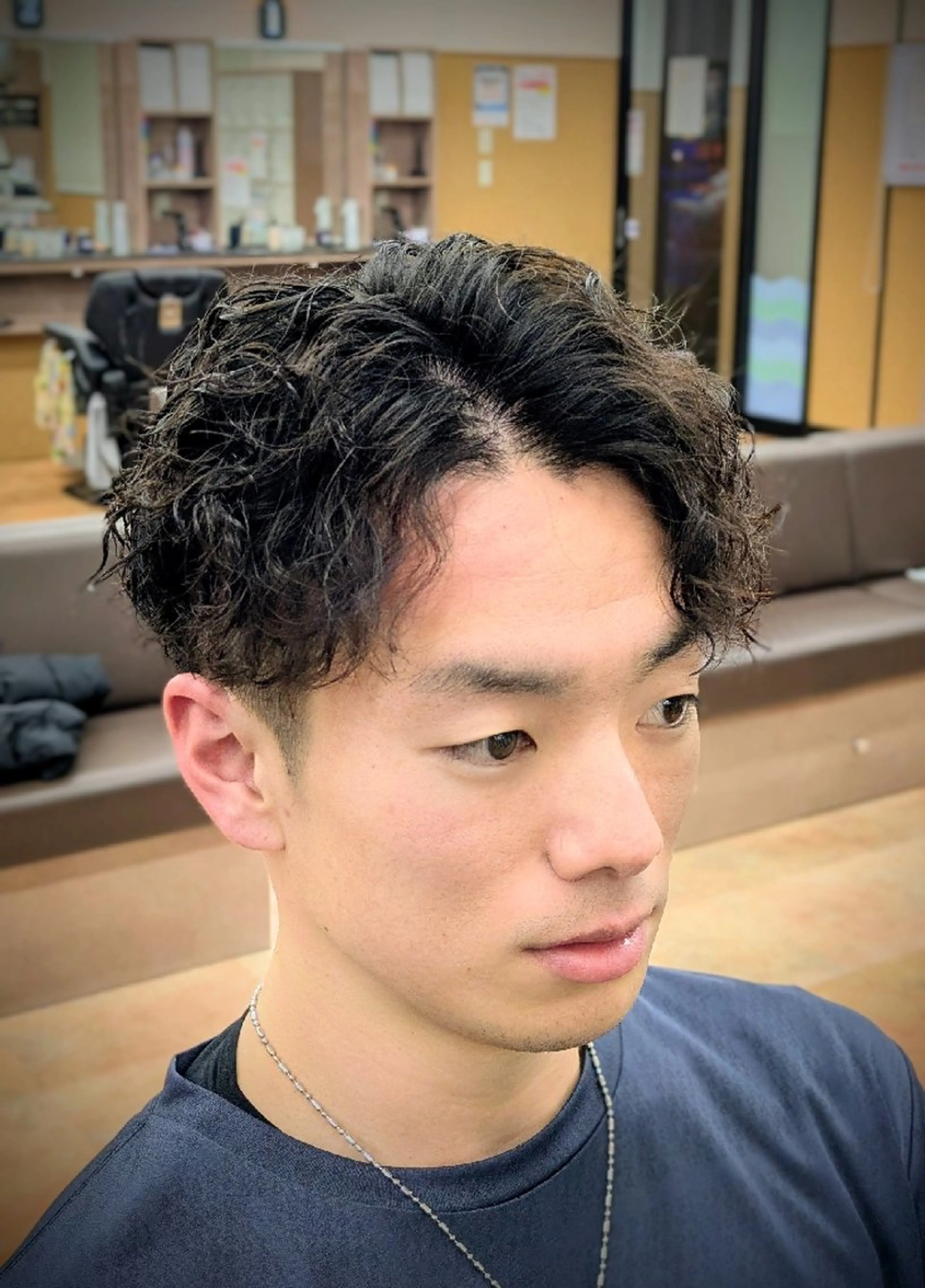 ショート パーマ 理容プラージュ燕三条 福井のヘアスタイル