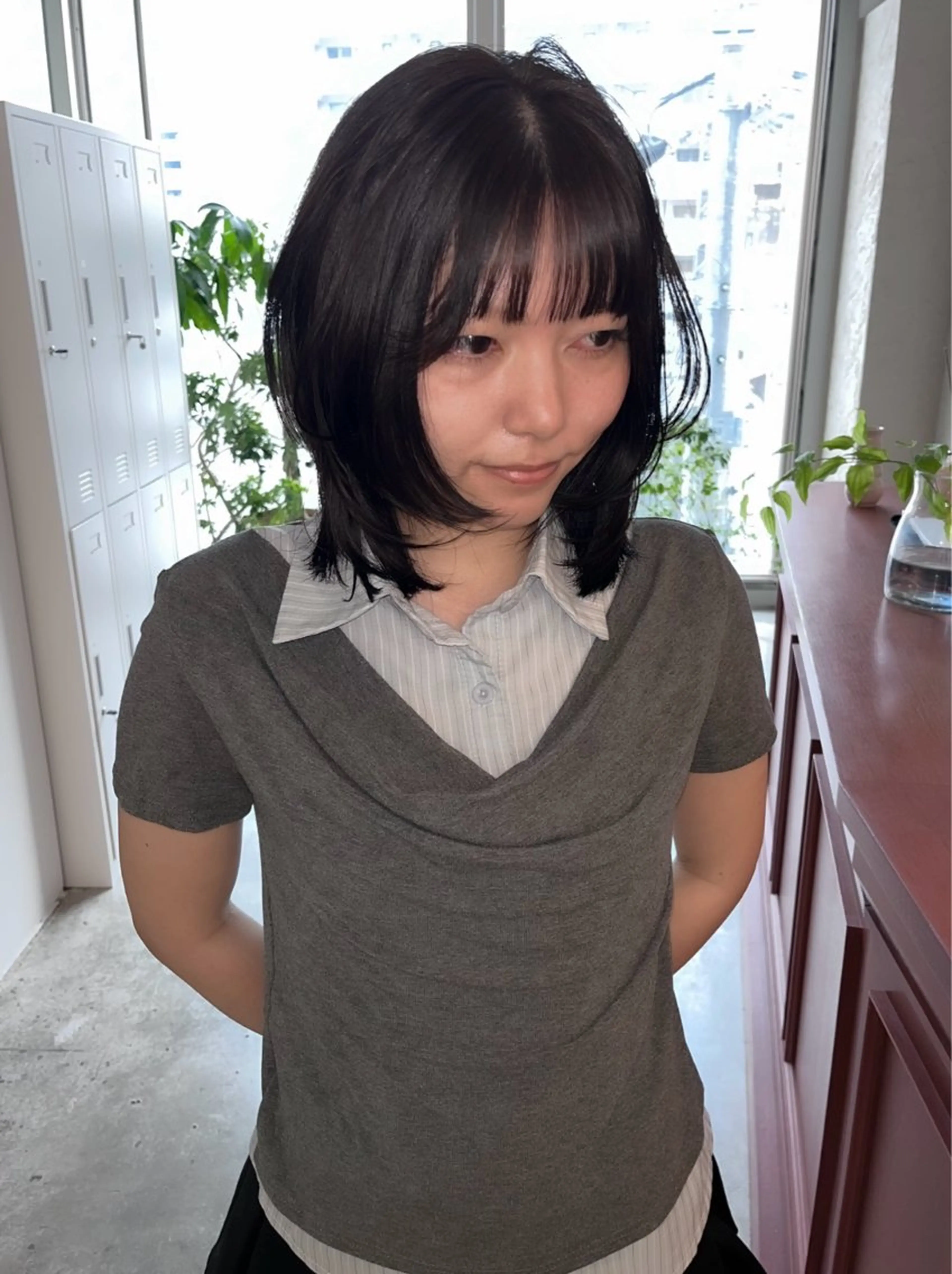 ミディアム ヘアカラー 小長谷 夕菜のヘアスタイル