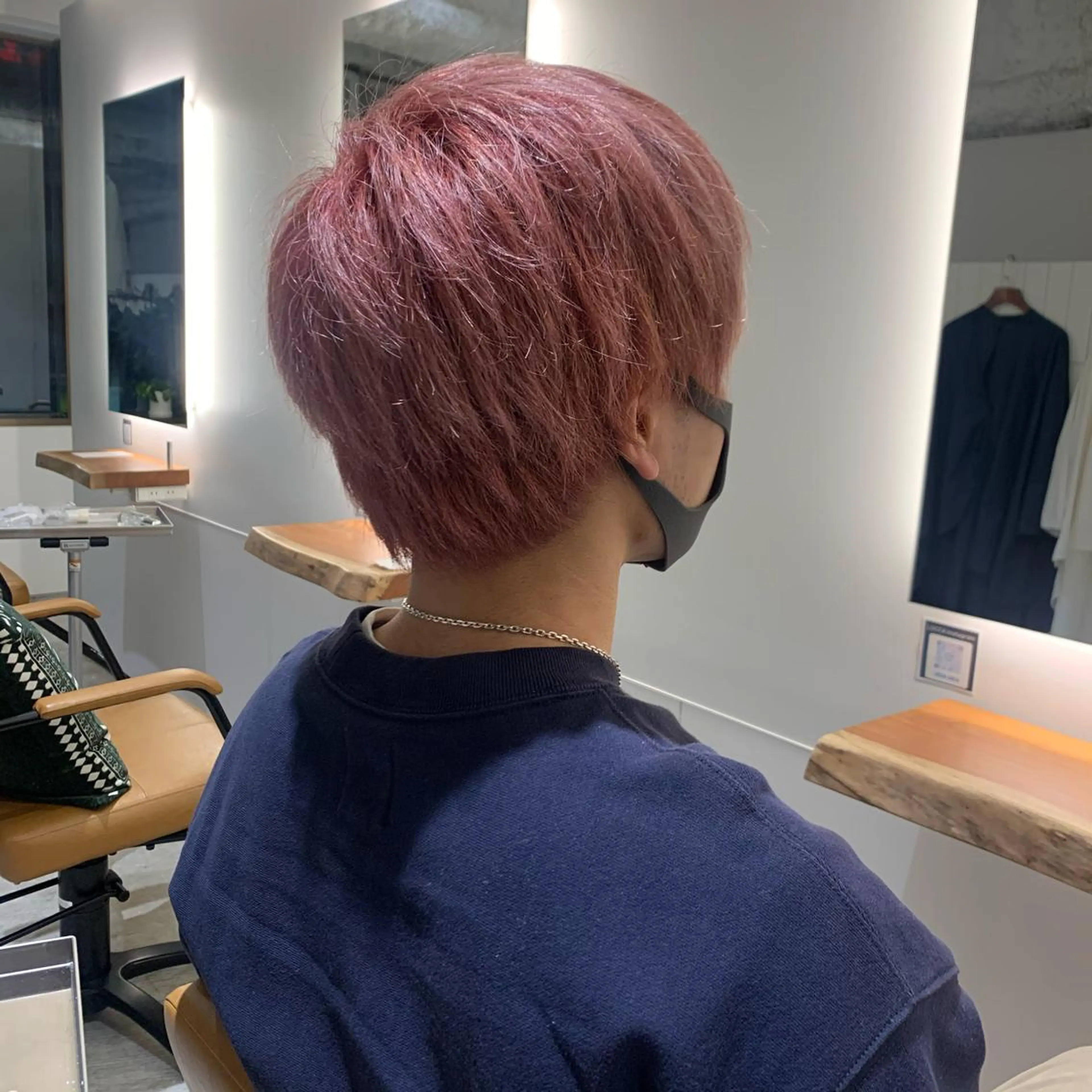 ショート カラー ピンクカラー 骨格診断/似合わせ カットあさみななこのヘアスタイル