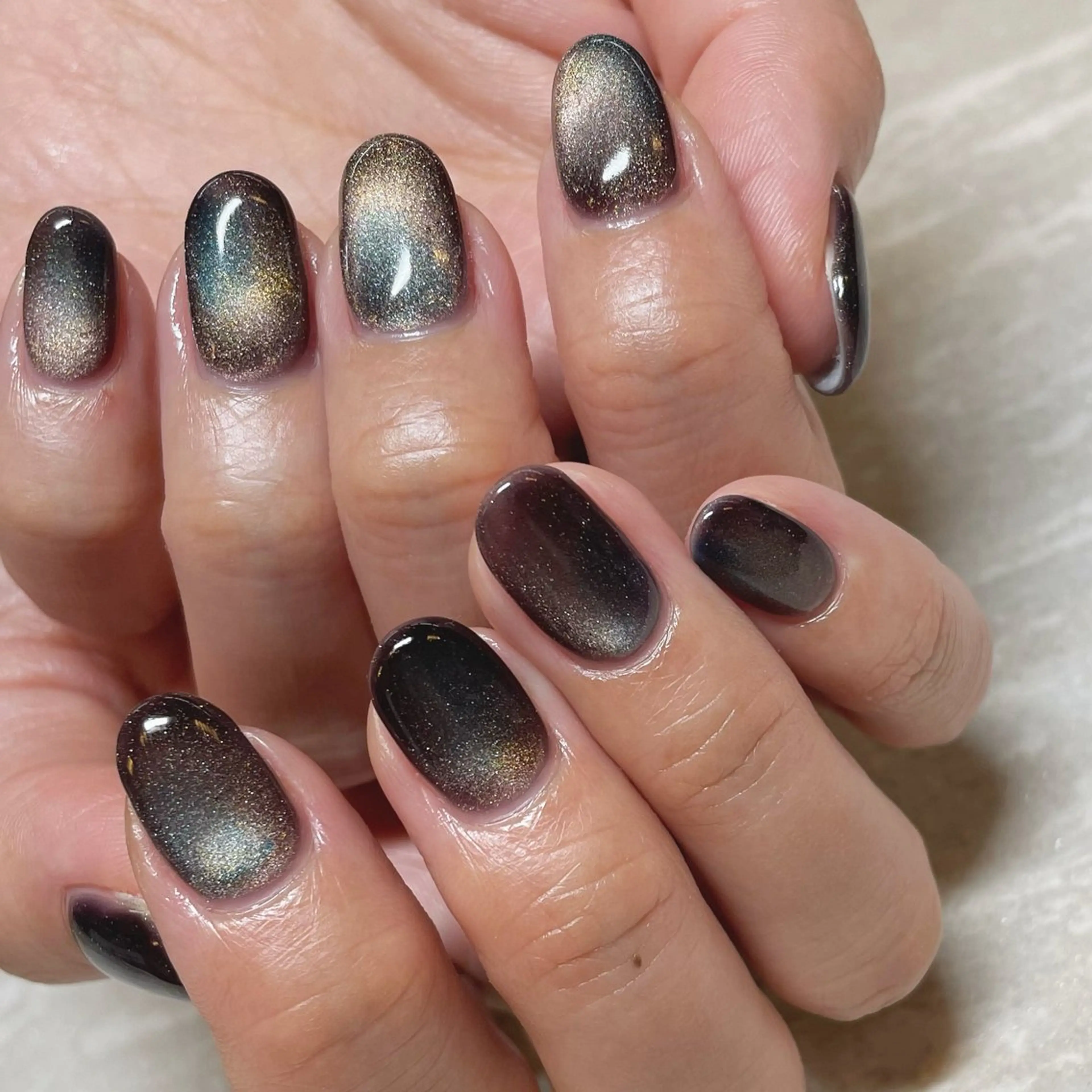 ネイル 氷ネイル・うるうるネイル マグネットネイル ハンドネイル Tsukahara 🌷仙台PARCOのネイルデザイン